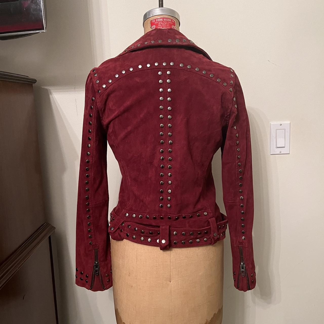 Blank NYC Embroidered and Studded Leather Jacket - - Depop