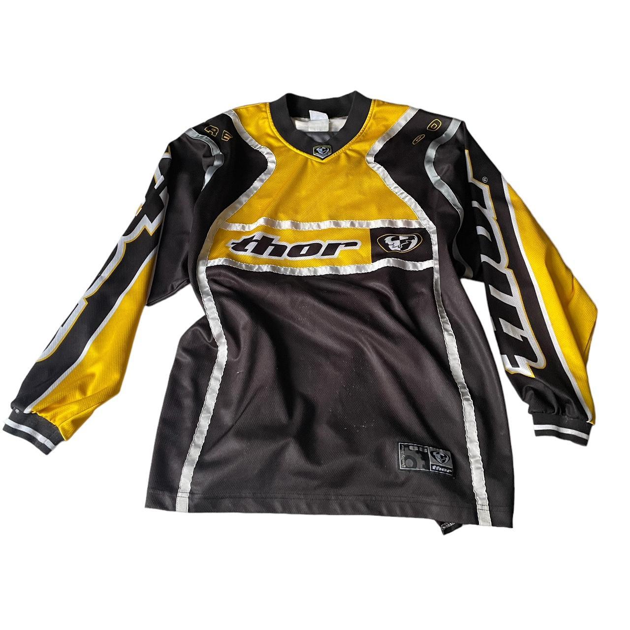 Vintage Racing Jersey Brand Thor size tag is... Depop