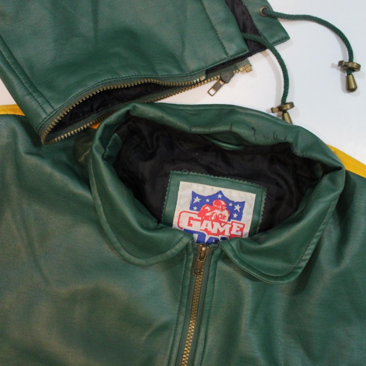 Vintage Green Bay Packers leather jacket. Brand: - Depop