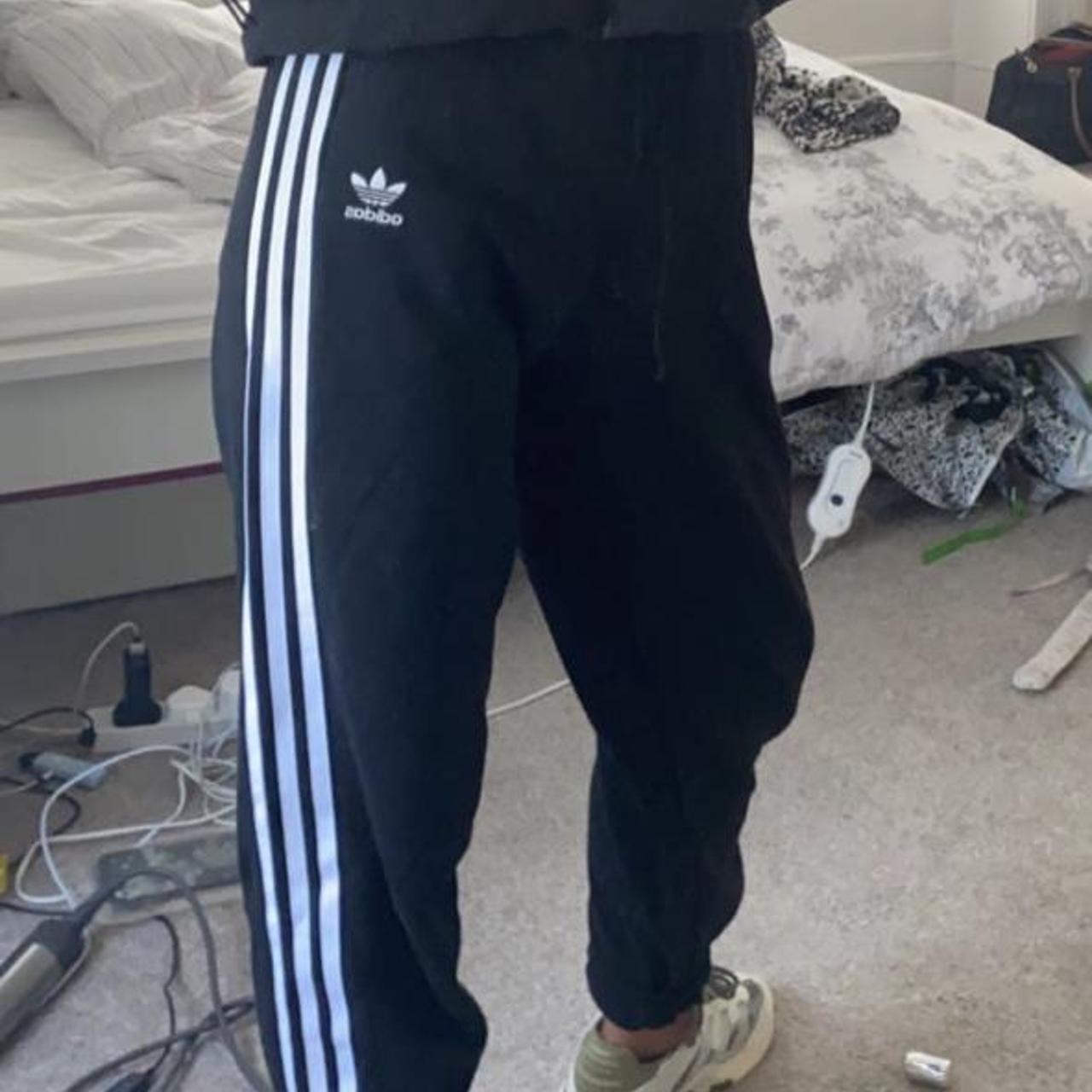 adidas joggers worn once size 6 but would fit 8 - Depop
