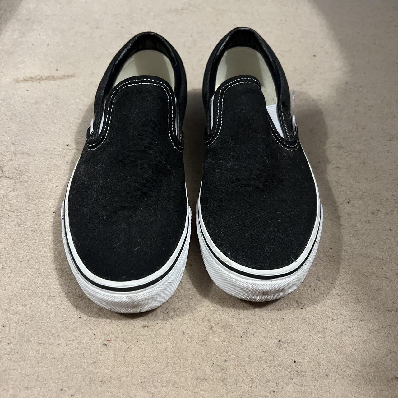 vans black pumps size 7 WORN ONCE not my style Depop