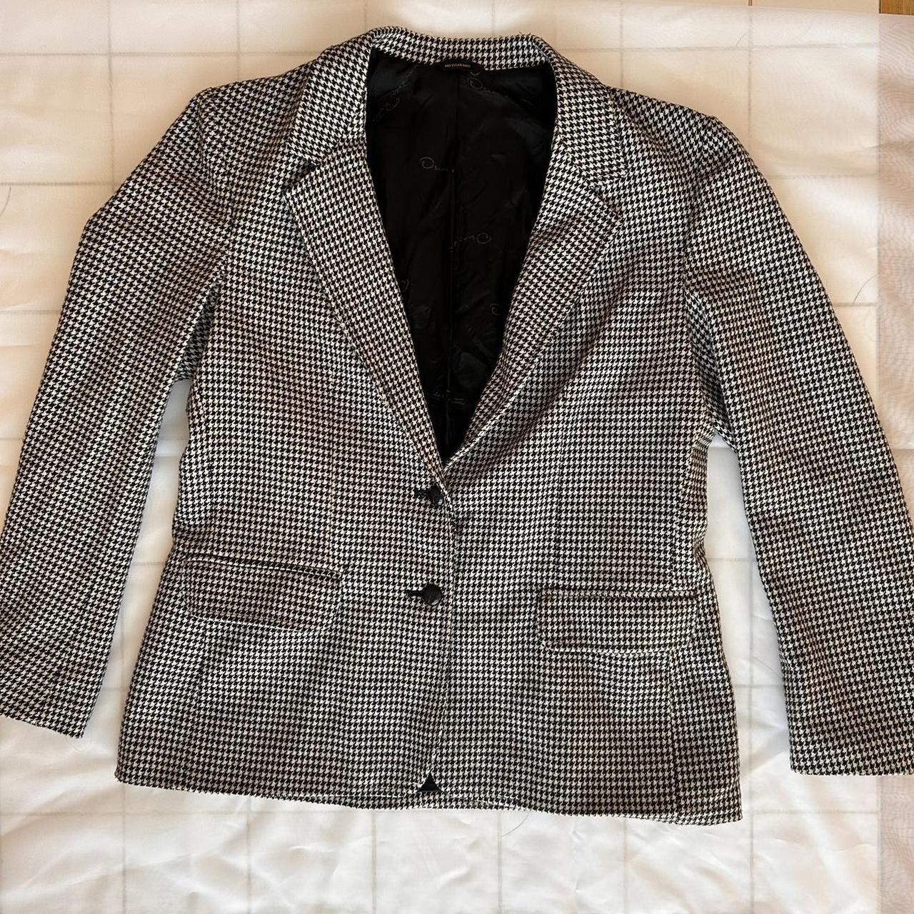 Spunky black and white checkered blazer No tags... - Depop