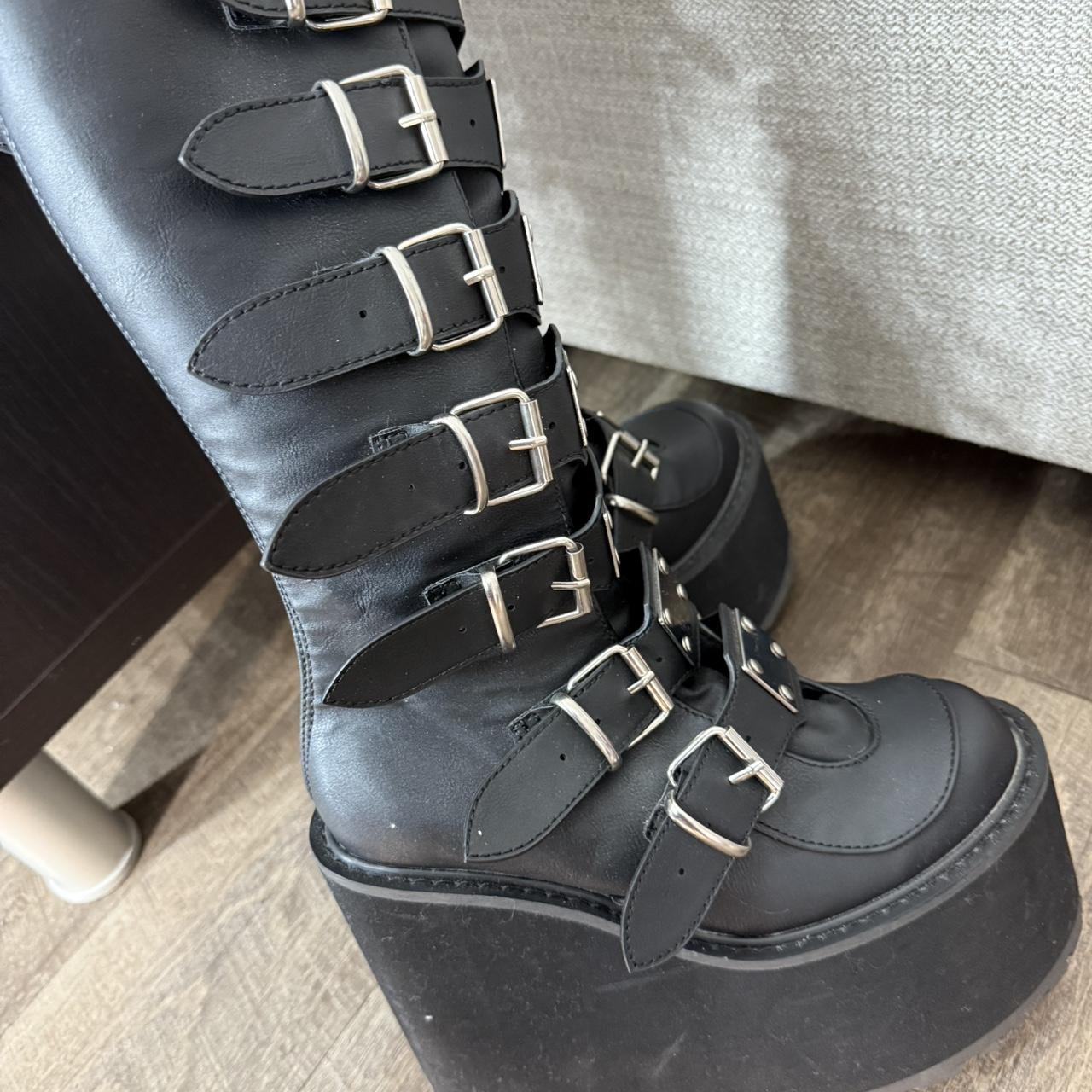 Dolls Kill Women's Knee high Boots - Black - US 7… - image 4