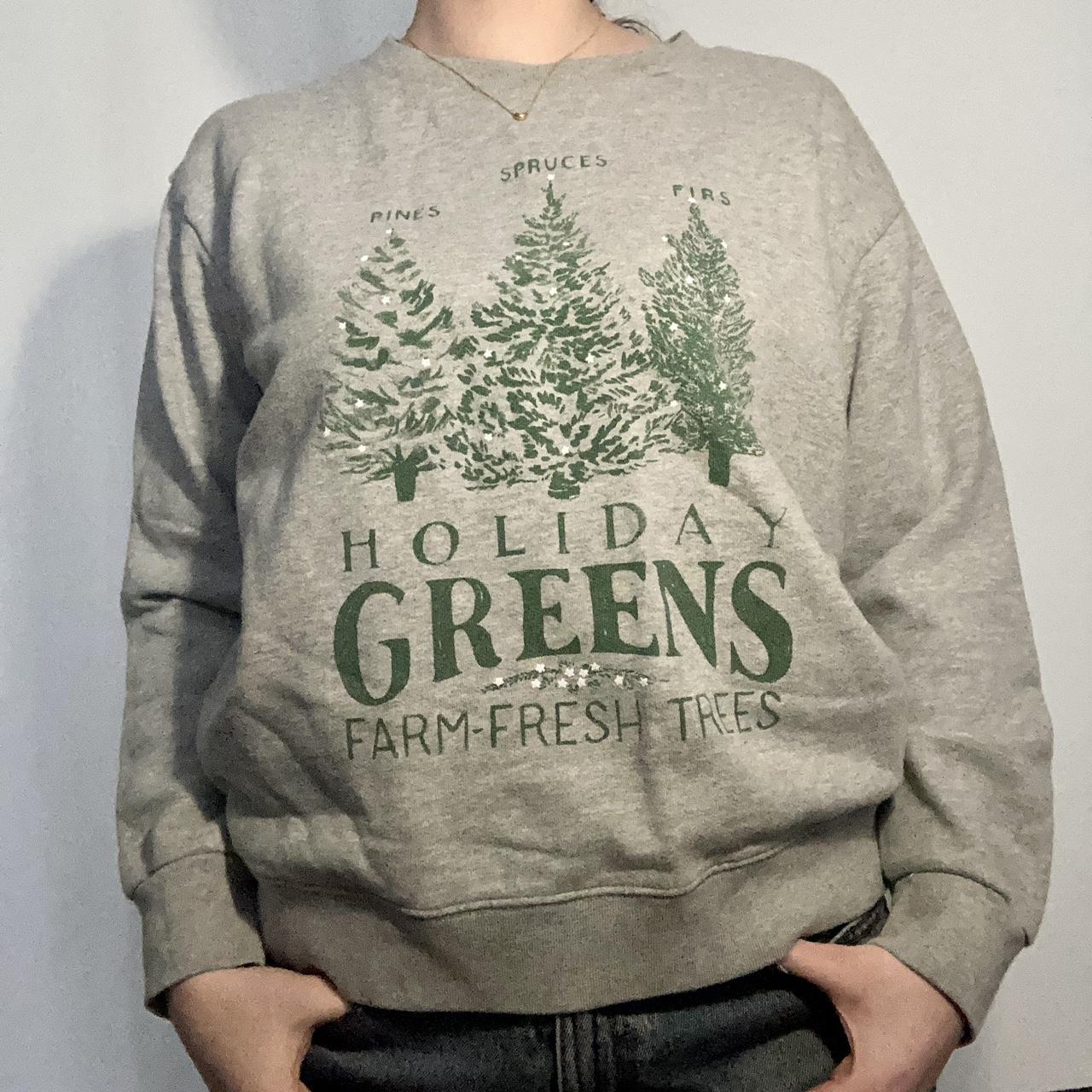 J crew 2024 holiday greens sweatshirt