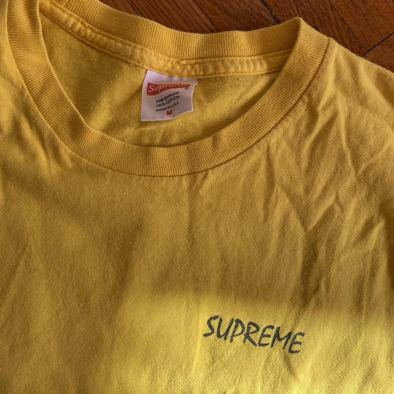 Supreme Men's Yellow T-shirt | Depop