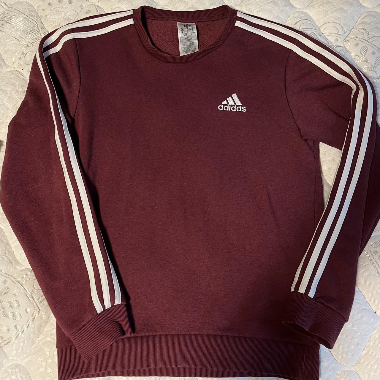 Adidas burgundy sweater on sale mens