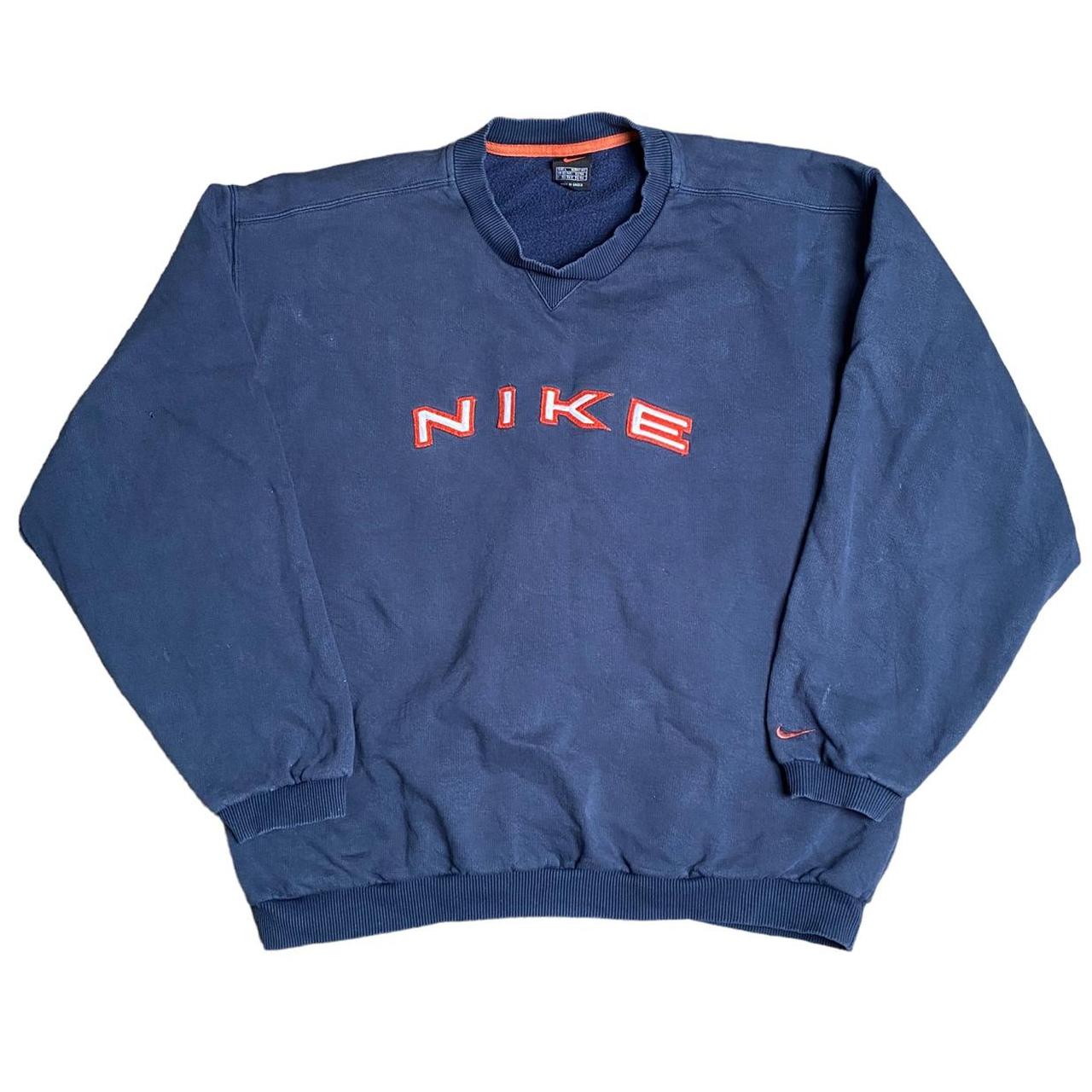 Nike Men's Blue and Navy Hoodie | Depop