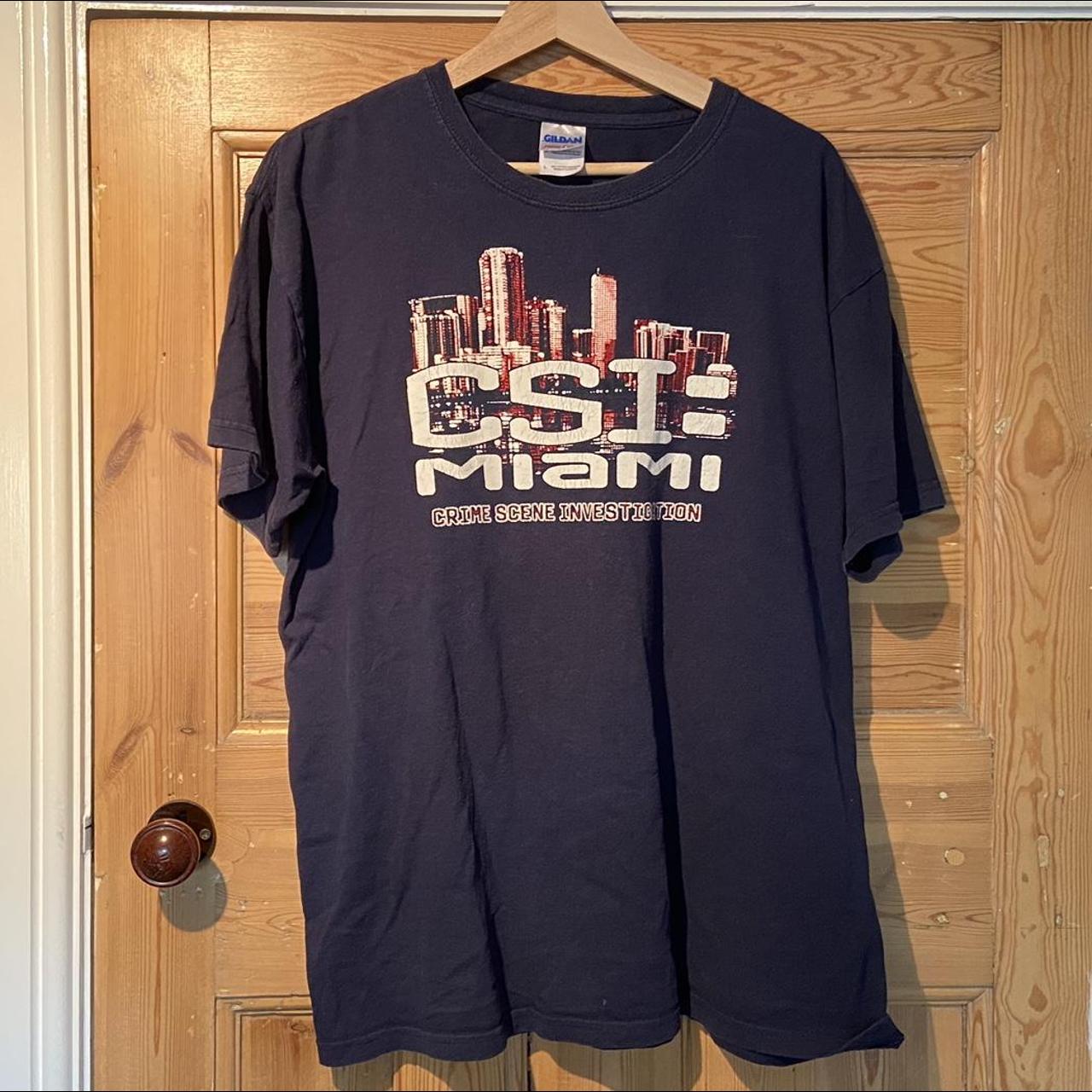 CSI Miami gildan graphic tee, heavy cotton, slight... - Depop