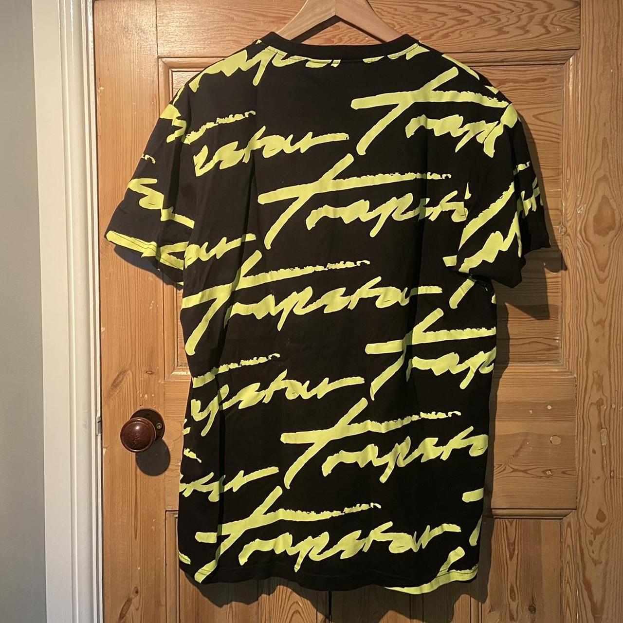 Trapstar Men's Black and Yellow Tshirt Depop