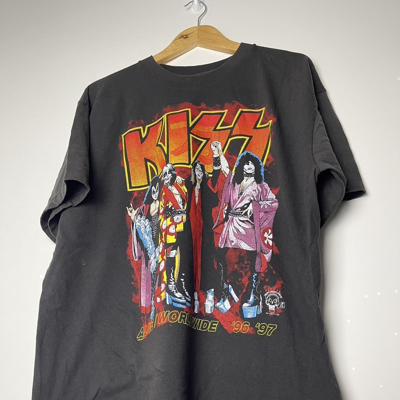 Vintage Style KISS Rock Band Graphic T-shirt - 📦... - Depop