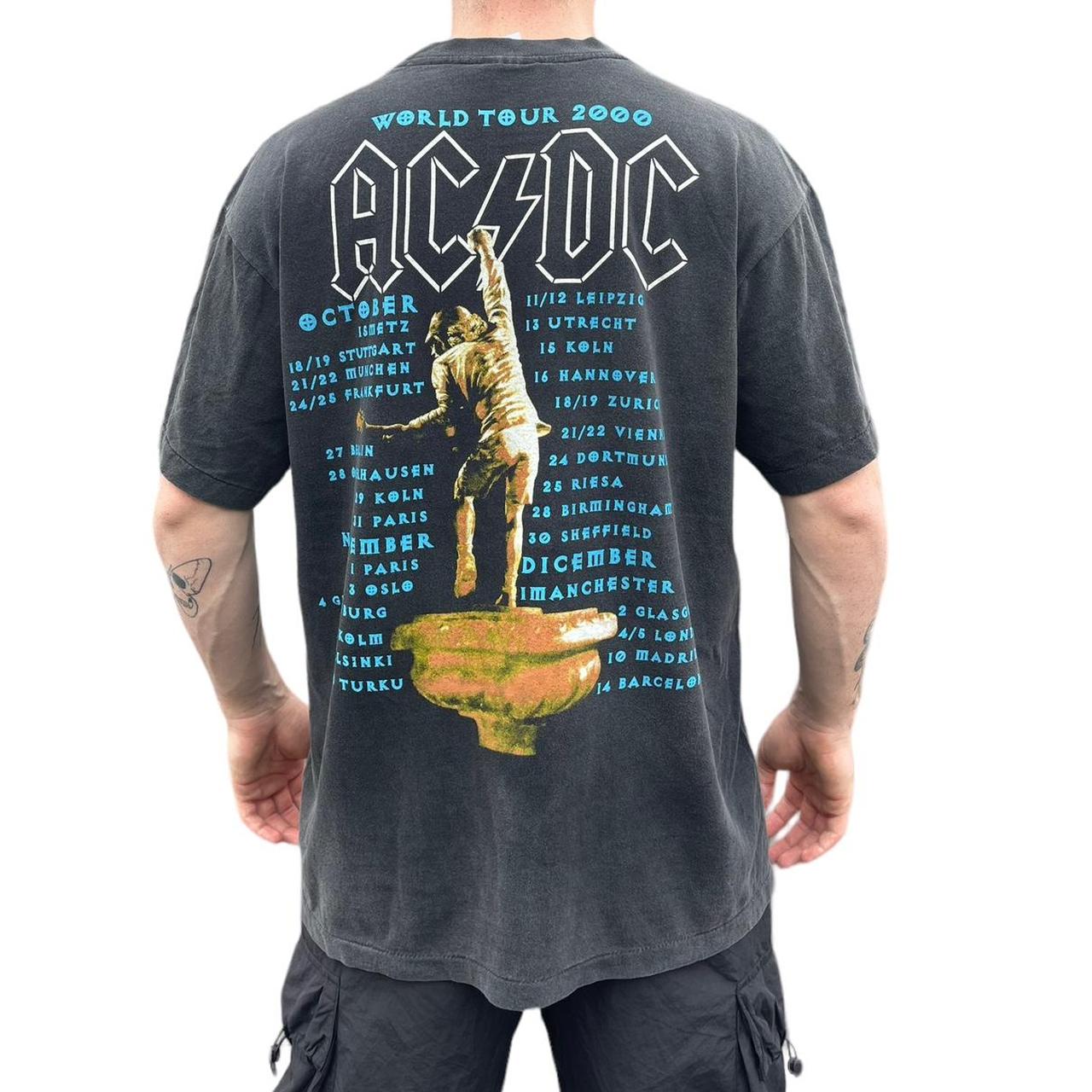 Vintage Style AC/DC Band Graphic T-shirt 60cm Pit... - Depop