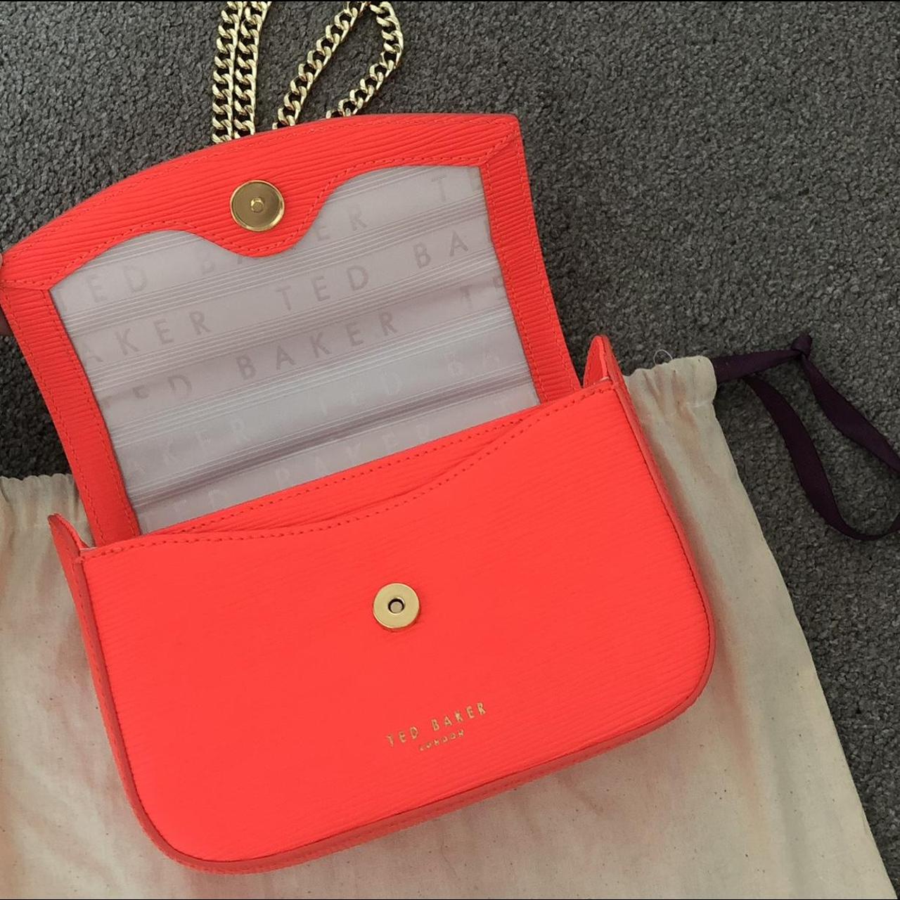 Ted Baker bag Gorgeous neon orange daissy bow Depop