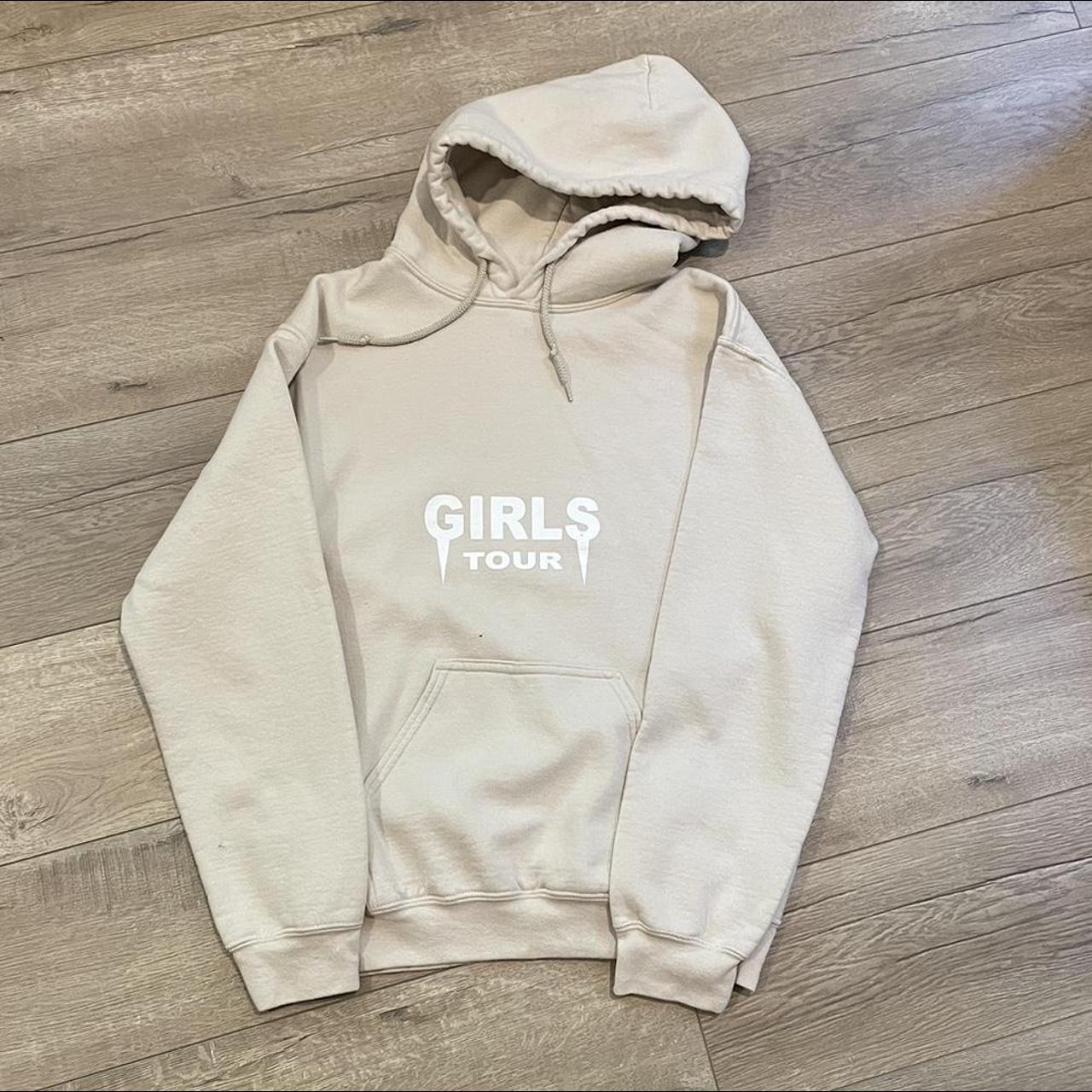 Girls Tour Women's Cream and Tan Hoodie