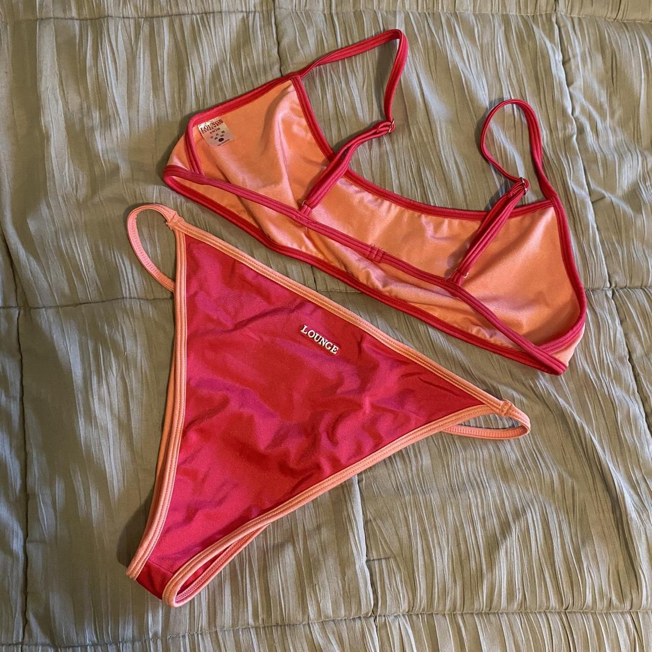 LOUNGE Underwear Brand Pink swimsuit set. This set - Depop