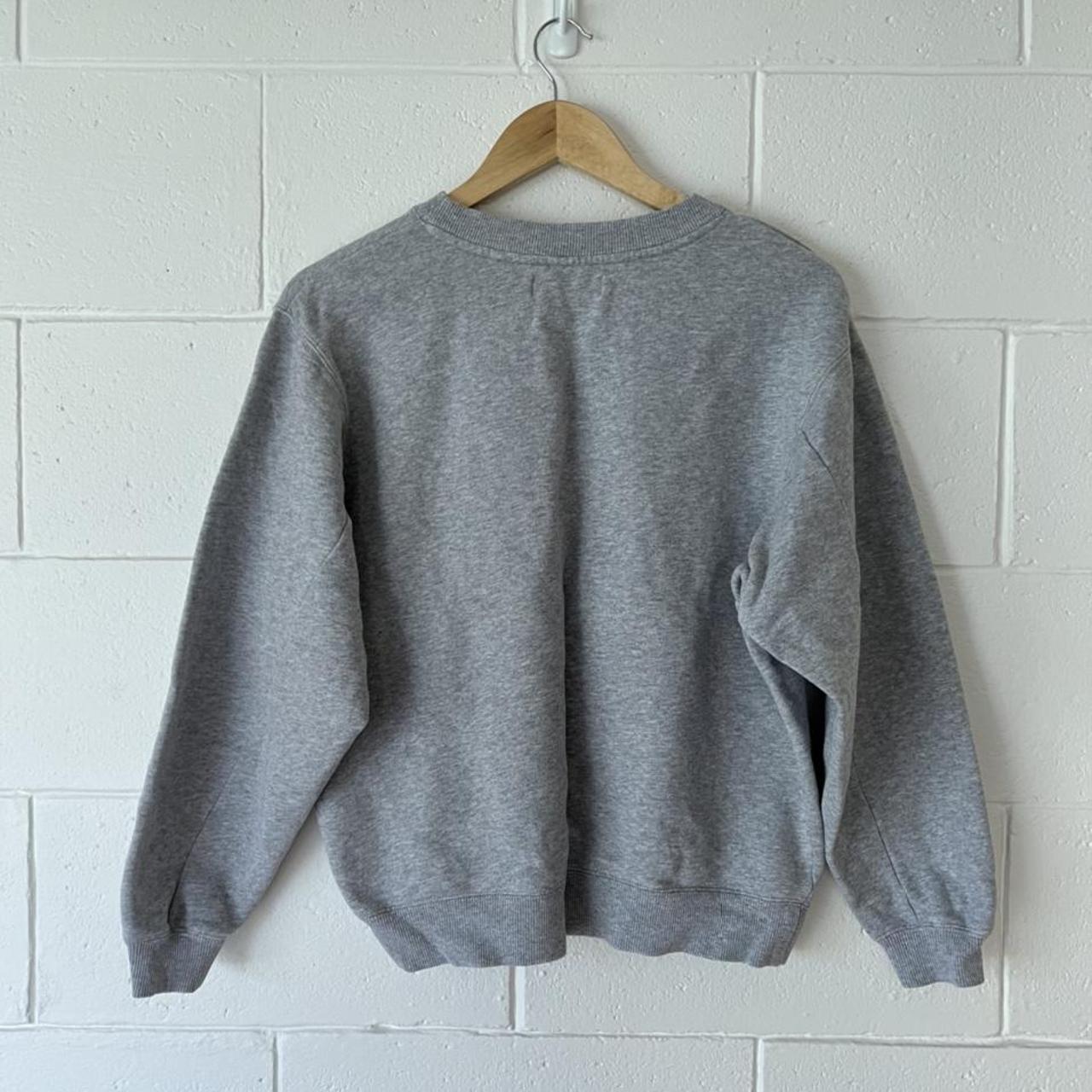 Assembly Label Logo Fleece Grey Sweater - Size 8 - Depop