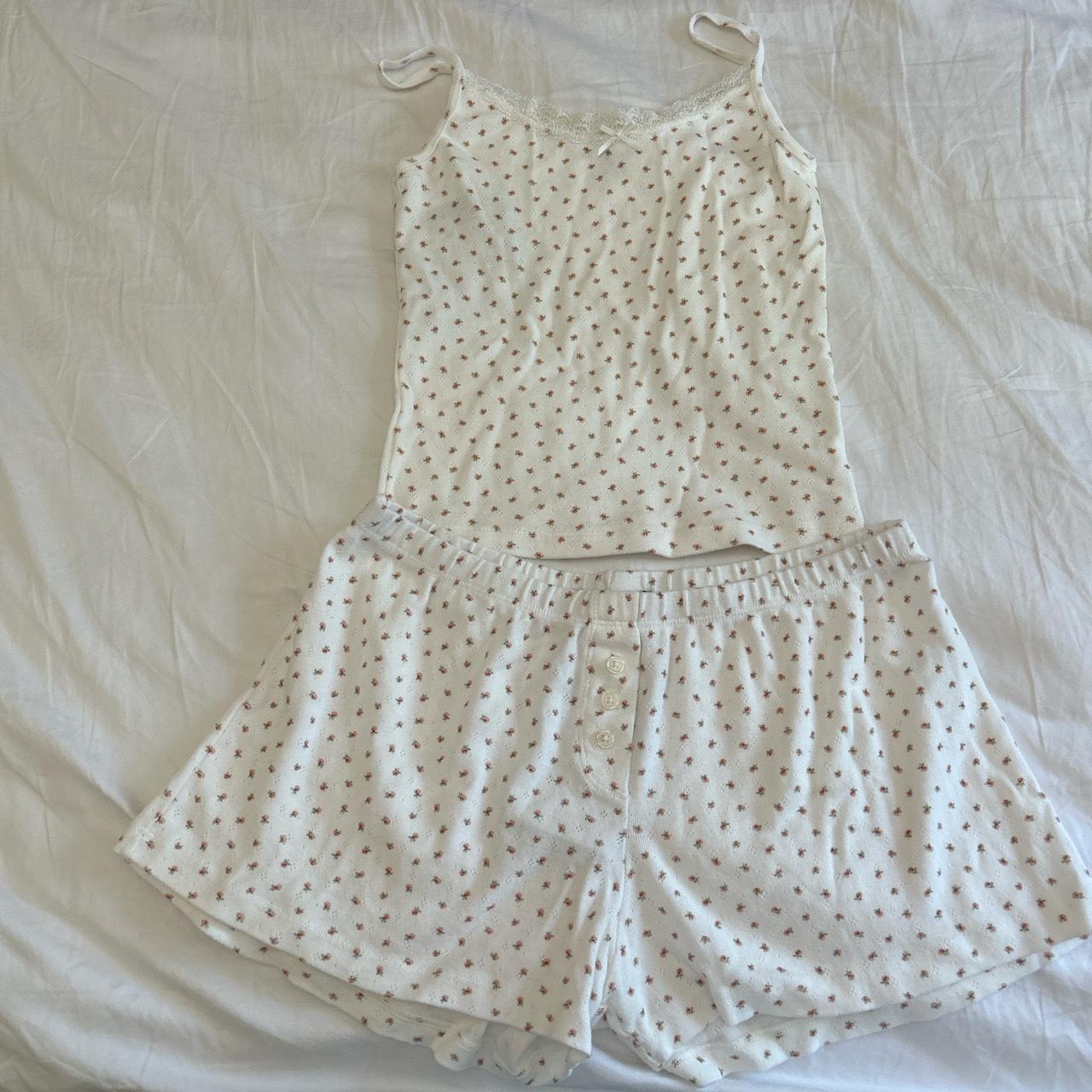 Brandy Melville Floral Pajama Set Bnwt Depop