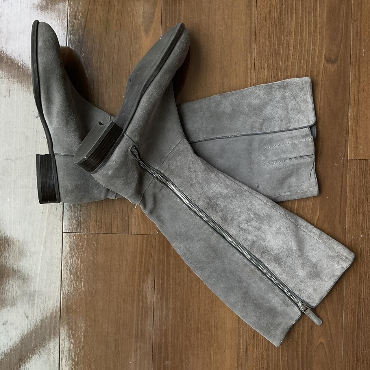 Nine west grey suede boots best sale