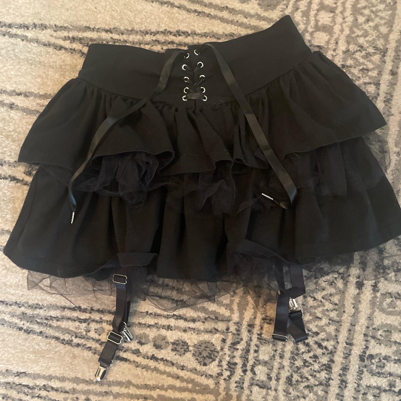 dolls kill layered garter skirt please feel free to... Depop
