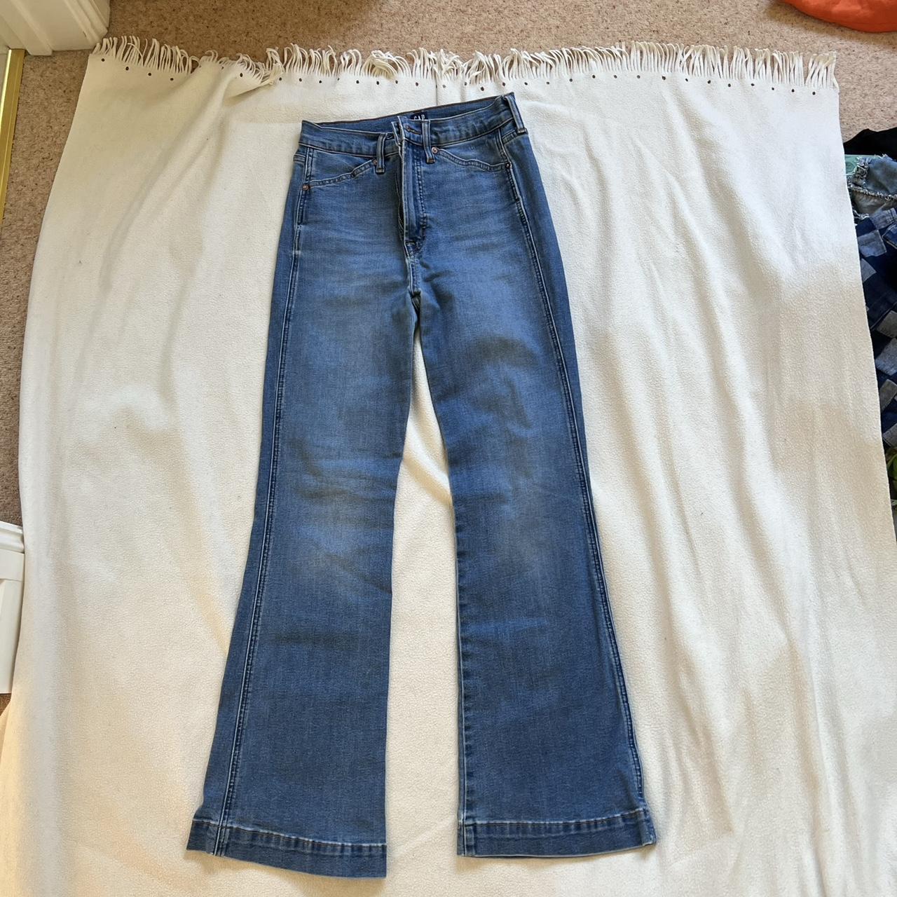 Gap jeans Light blue gap denim jeans Size -28 Flared... - Depop