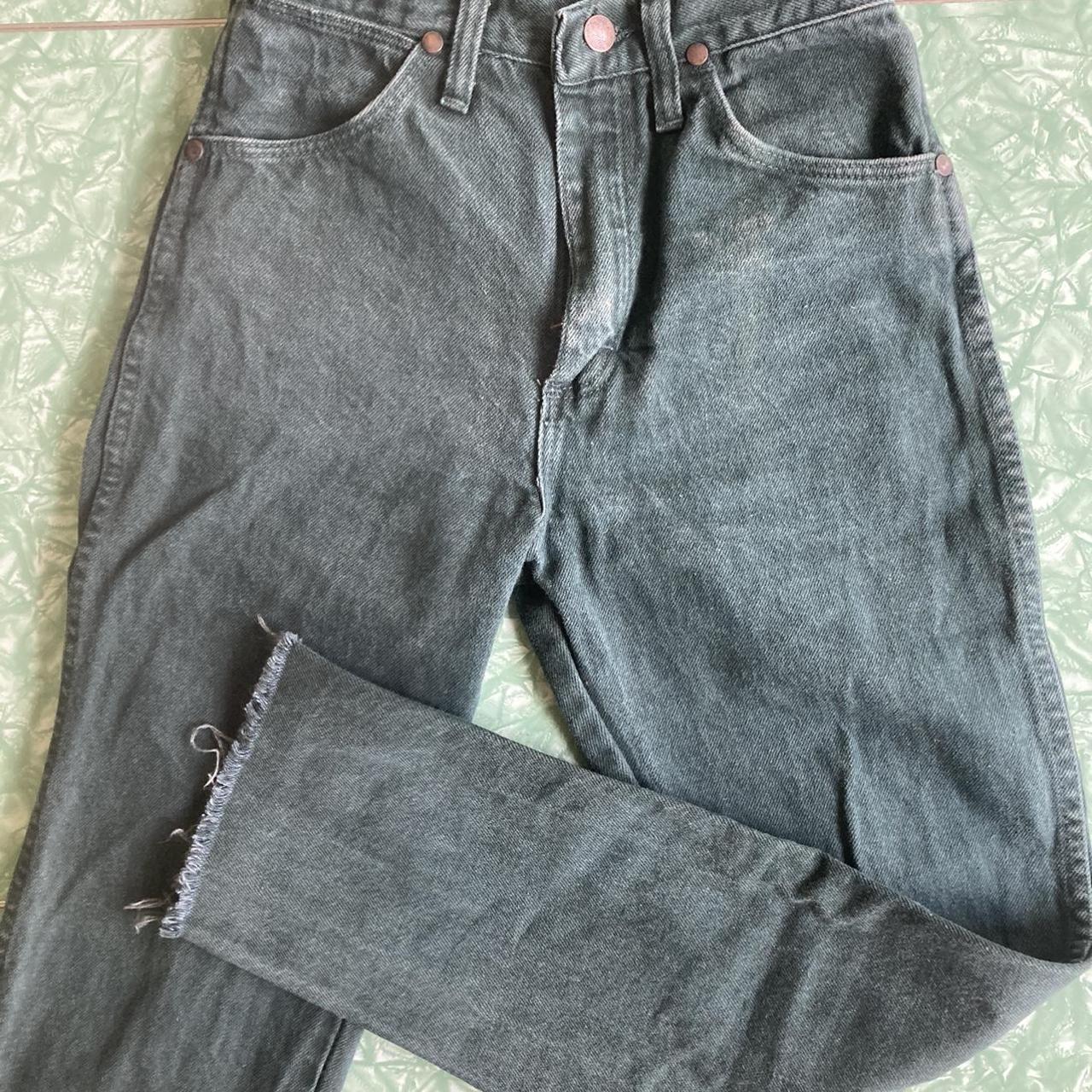 Vintage forest green Wranglers Size 26” Bought as... - Depop