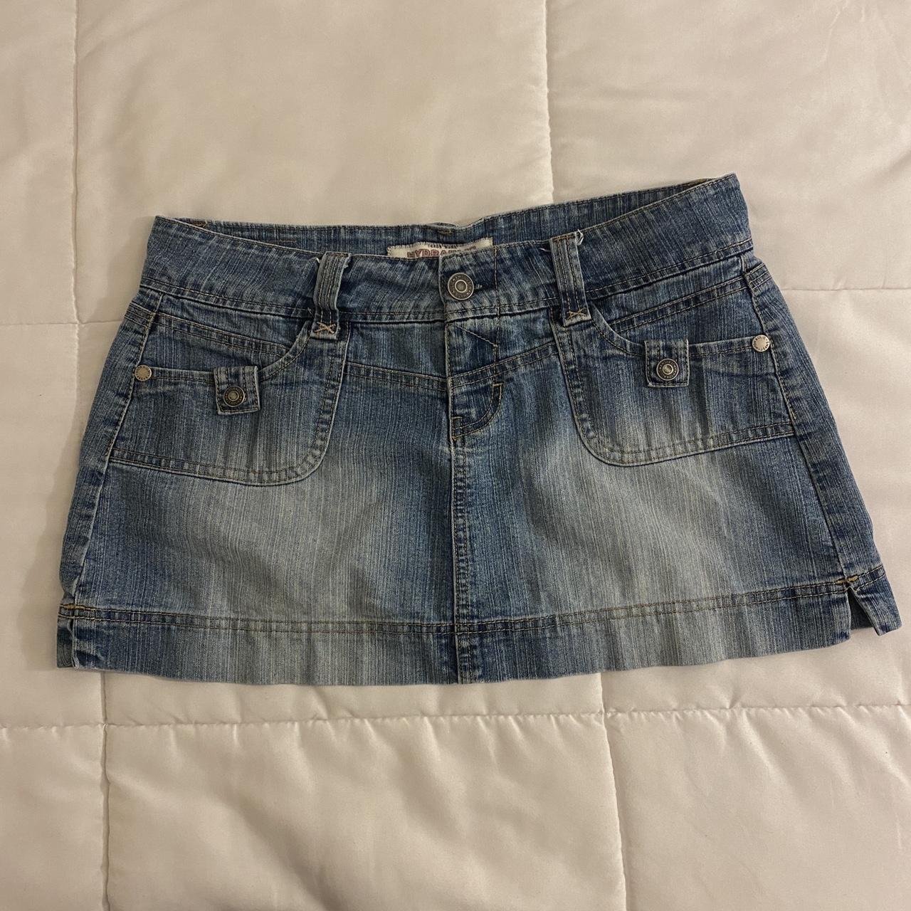 Hydraulic Jean Skirt Measurements The Waist Depop