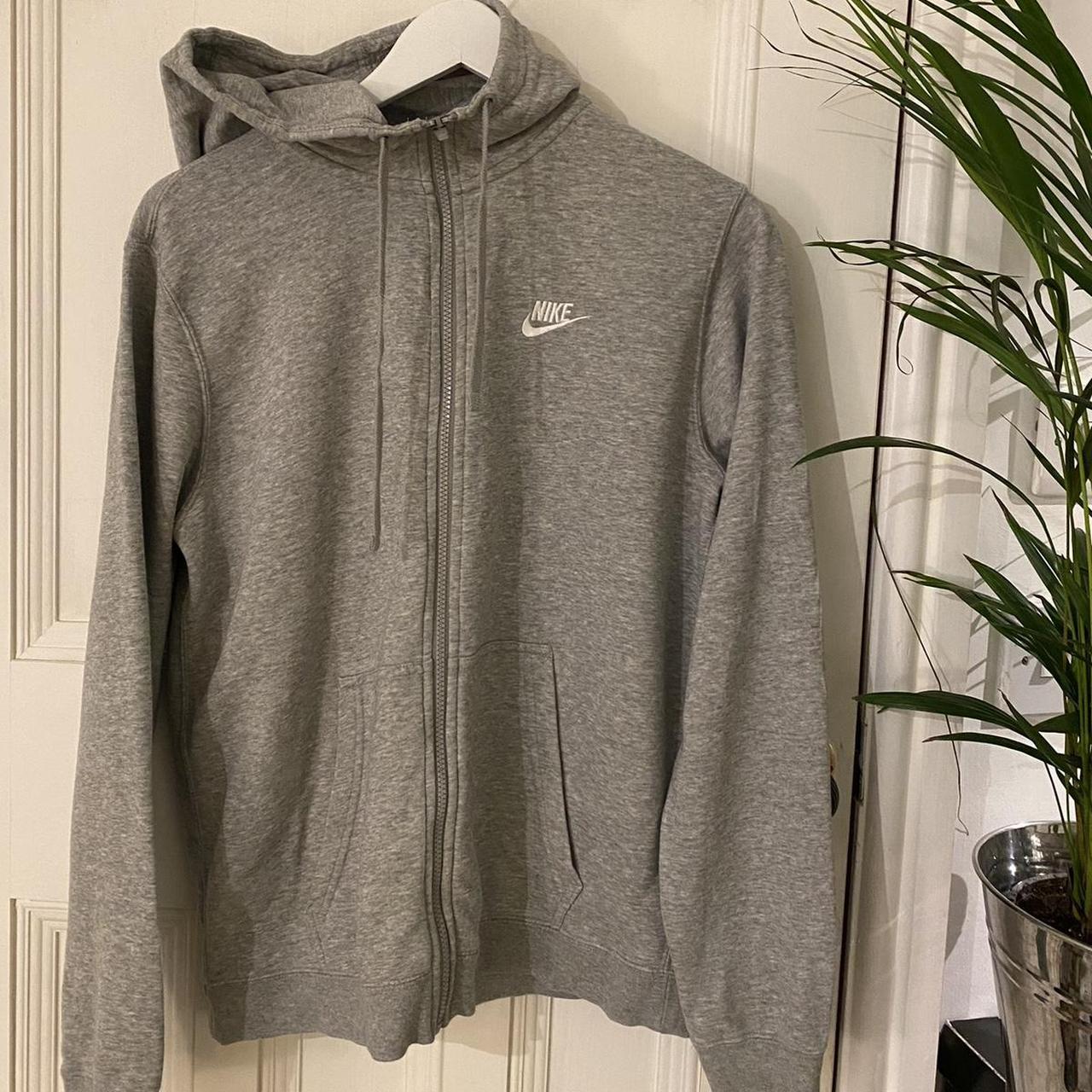 mens grey nike hoodie zip