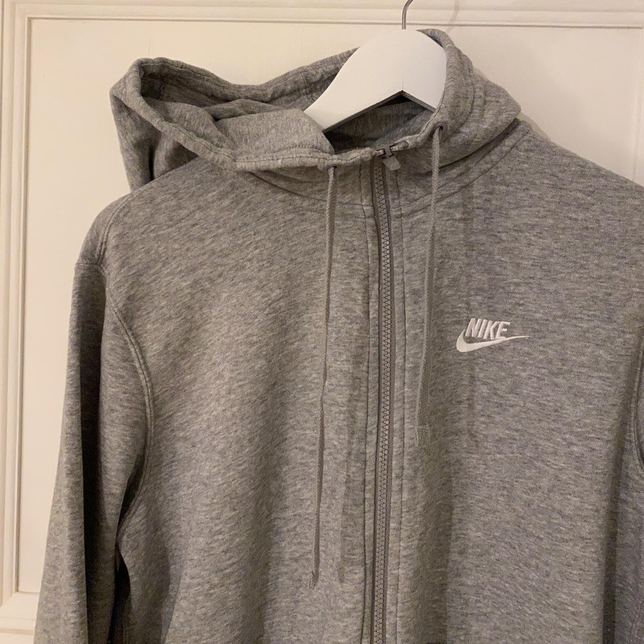mens nike zip up hoodie grey
