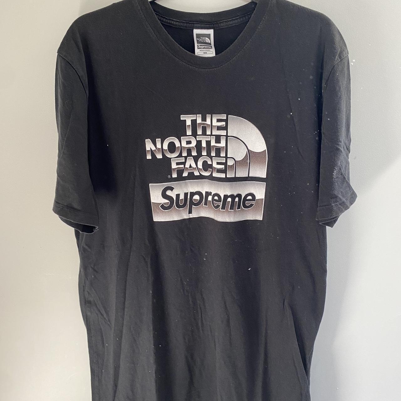 The North Face x Supreme Metallic logo tee shirt.... - Depop