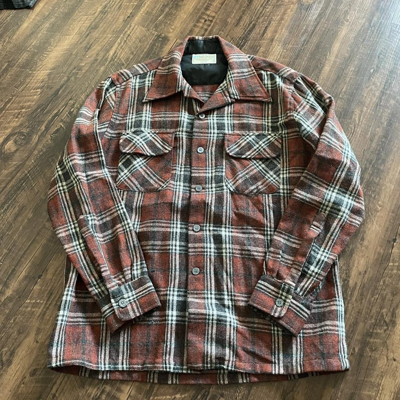 Vintage red 70s JCPenney wool flannel Excellent... - Depop