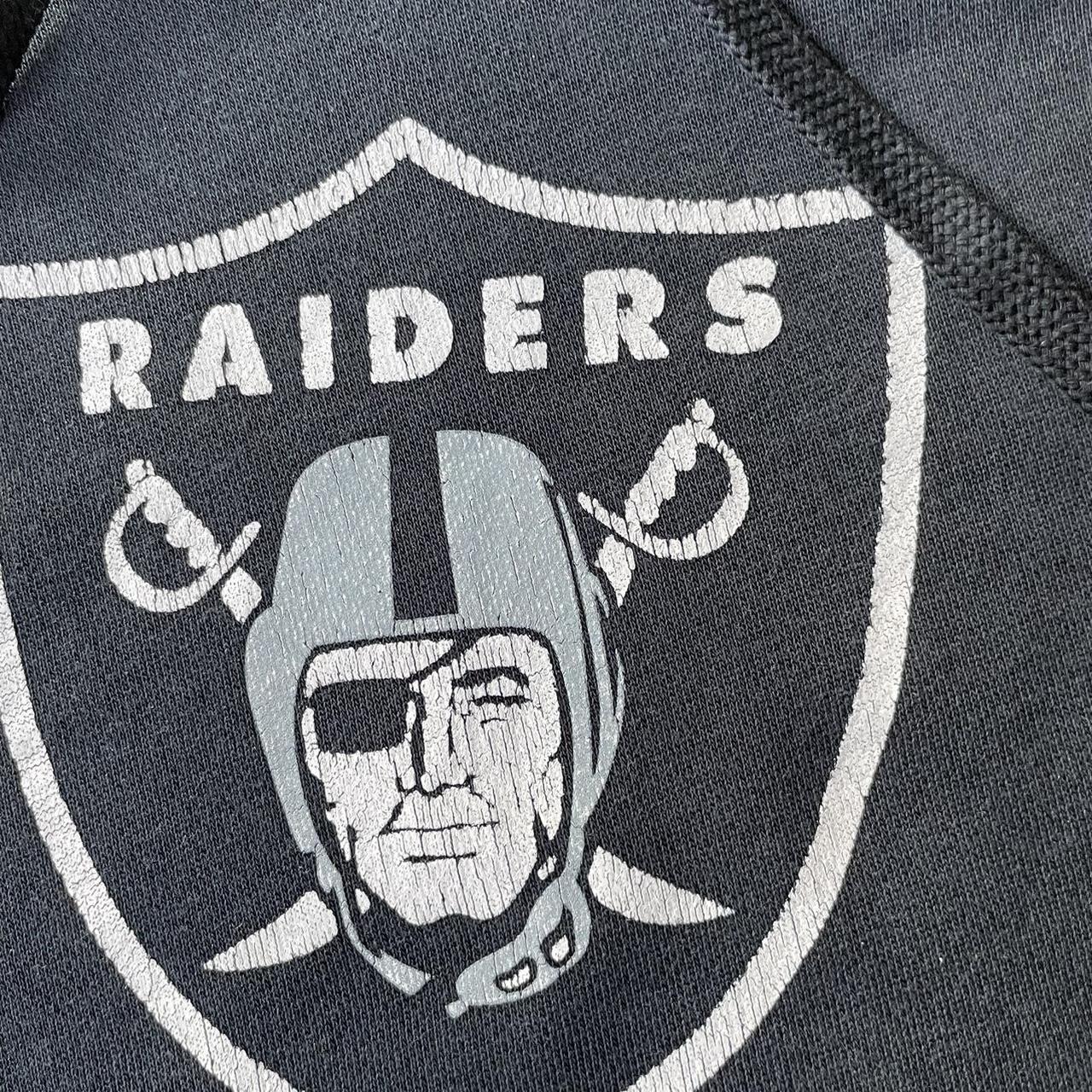 Vintage Y2K Oakland Raiders Full Zip Hoodie Size - Depop