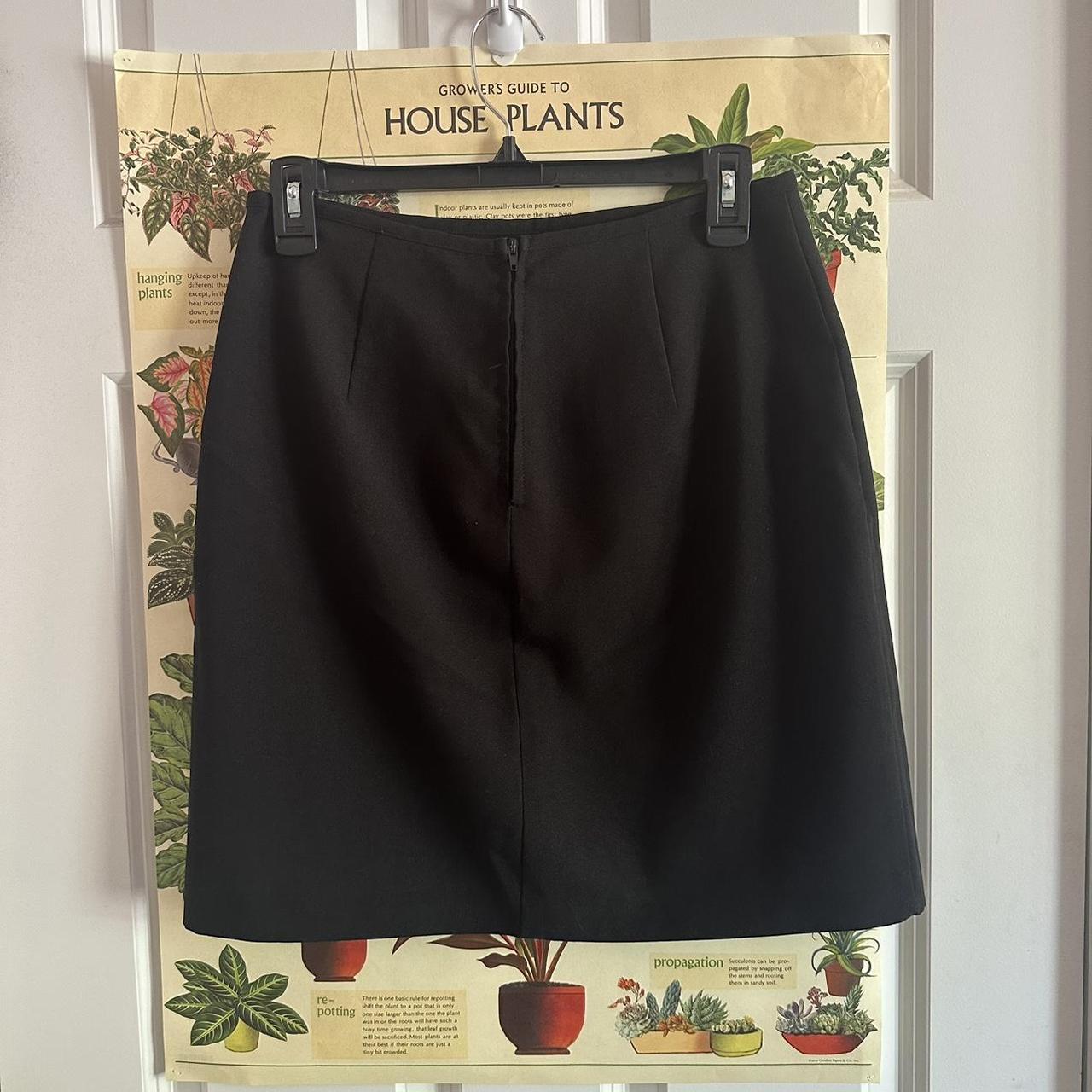 Black mini pencil skirt size 8 Unbranded, zips up in... - Depop