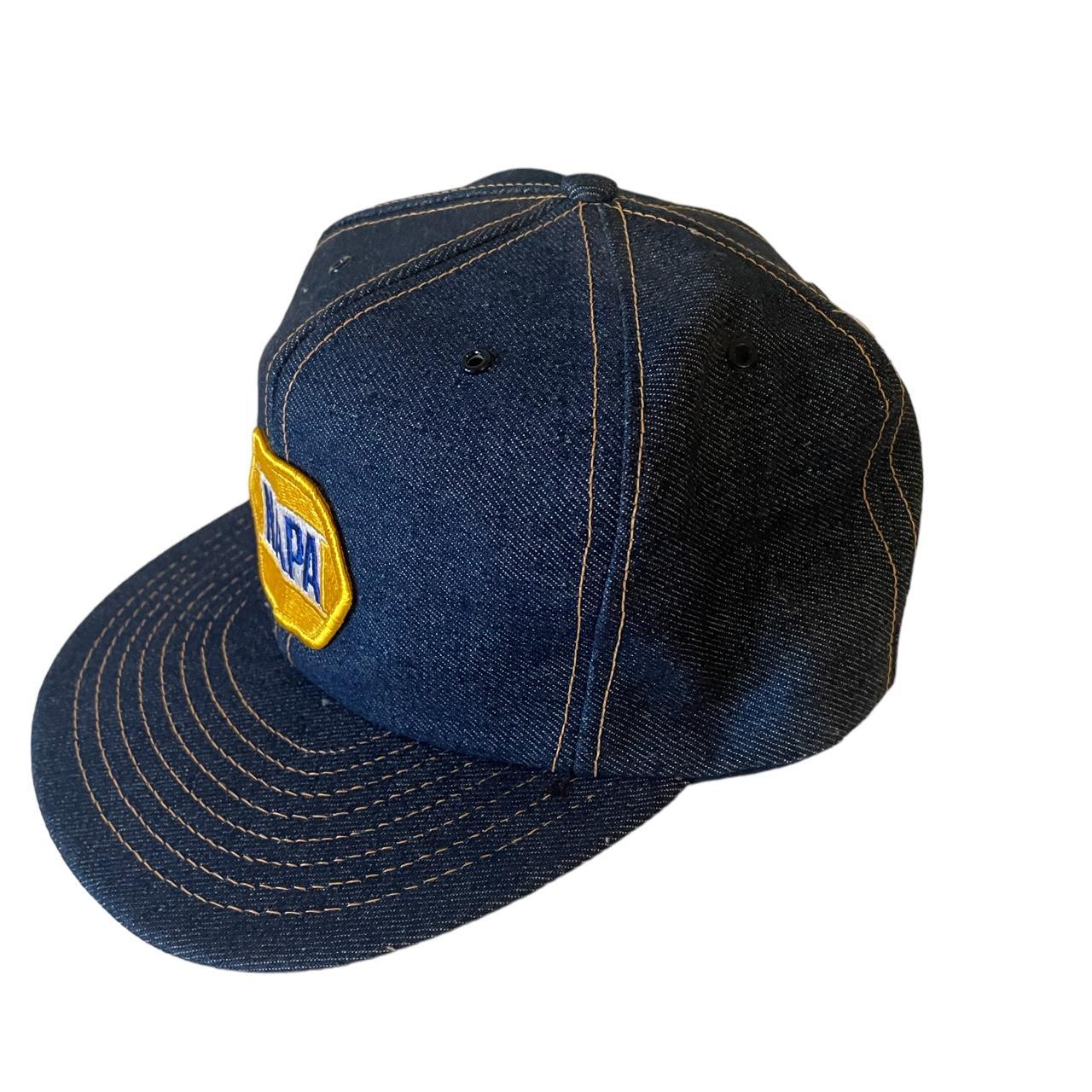 American Vintage Men's Blue and Yellow Hat | Depop