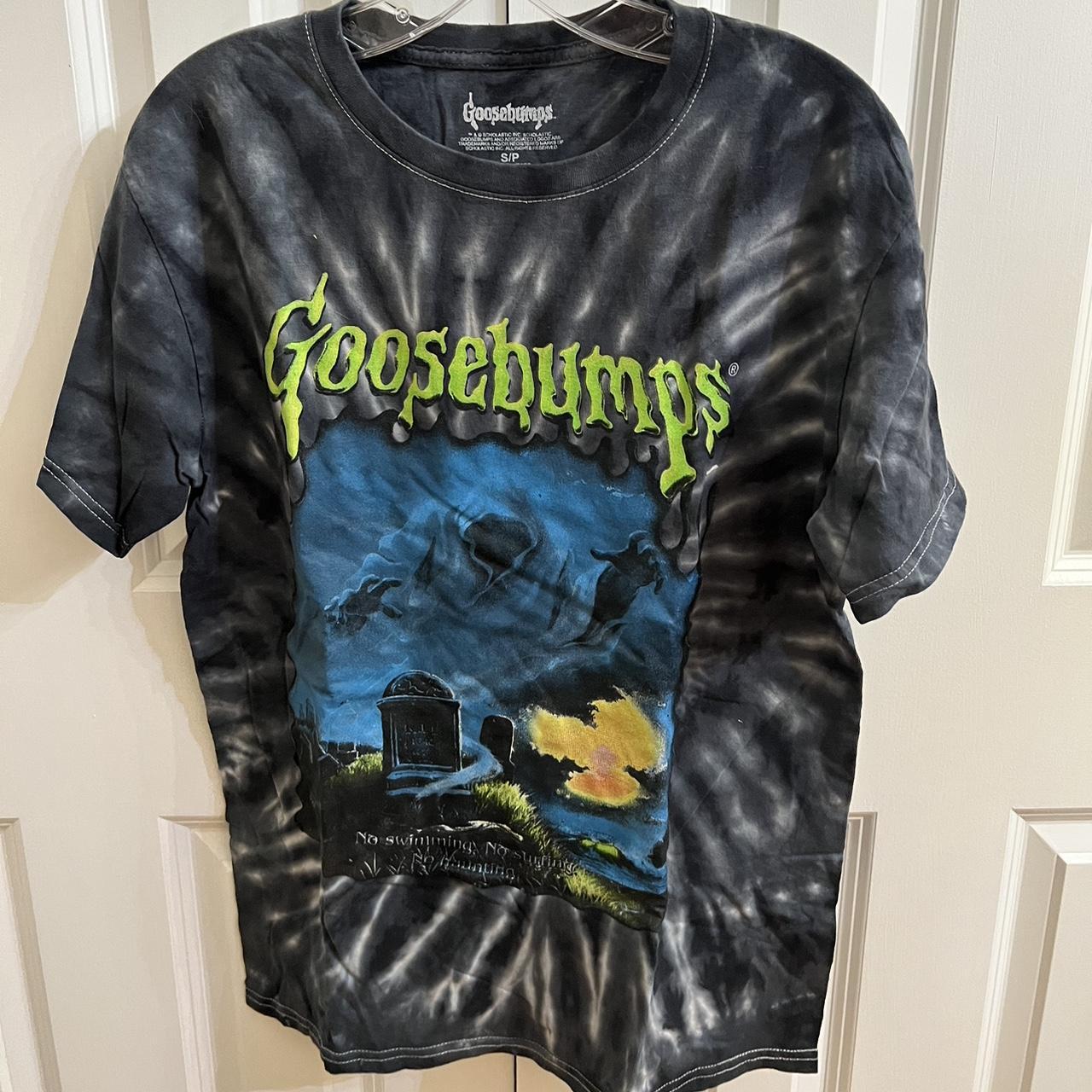 Goosebumps tee Gray tie dye Size small - Depop