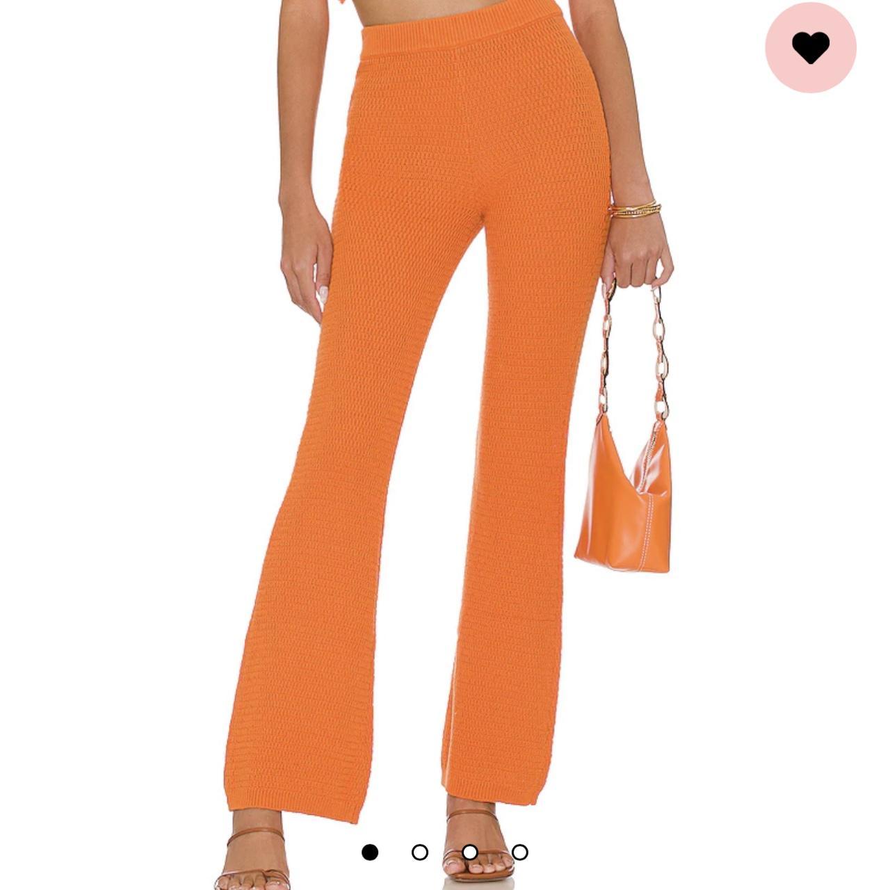 Lovers + Friends Women's Orange Trousers Depop