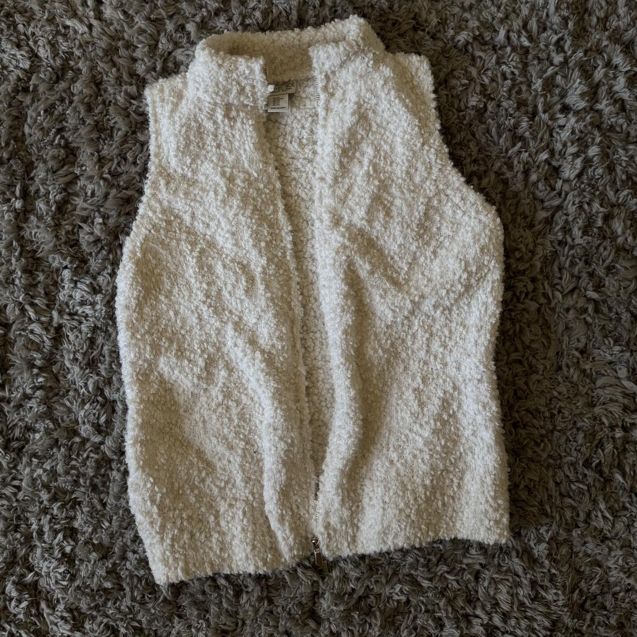 Rachel Zoe Women's Vest - White - S – fuzzy Rachel zoe vest, double zipper, versatile …