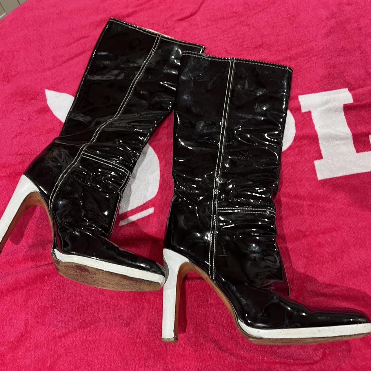 miu miu patent leather boots
