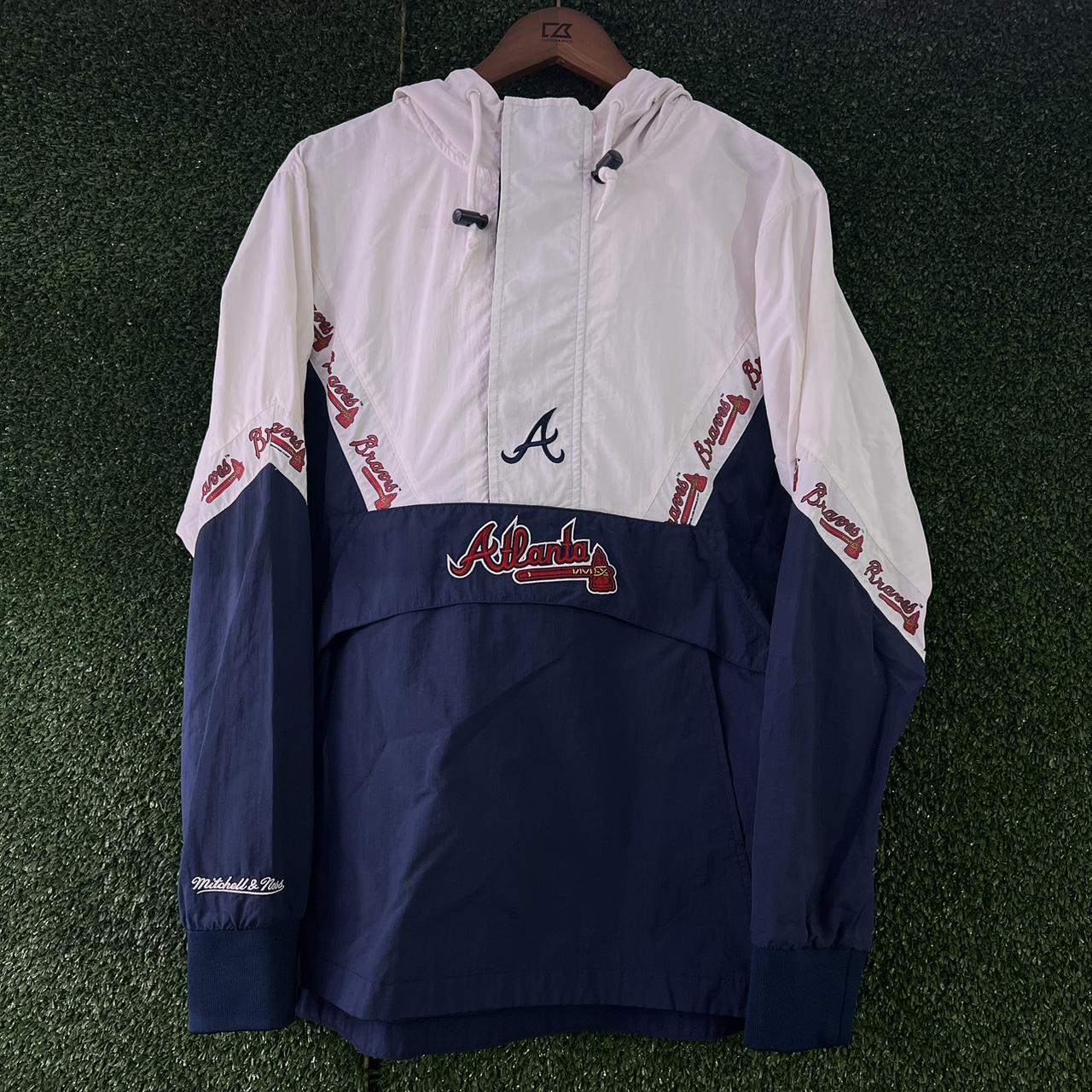 Mitchel & Ness Atlanta Braves Parka jacket Tag - Depop