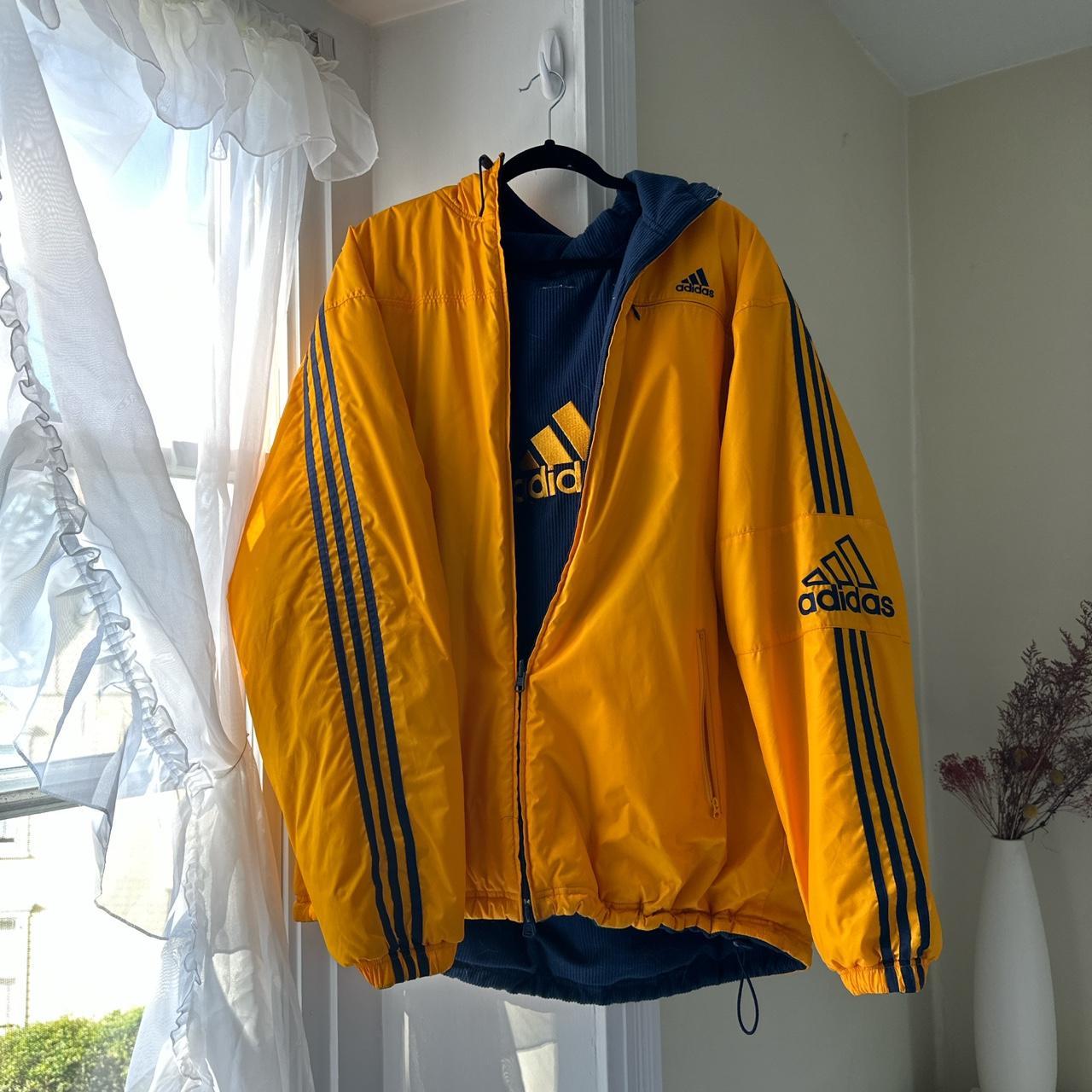 トップス adidas 90s yellow navy track jacket Vintage 90s Navy Adidas Track Jacket Men's Large