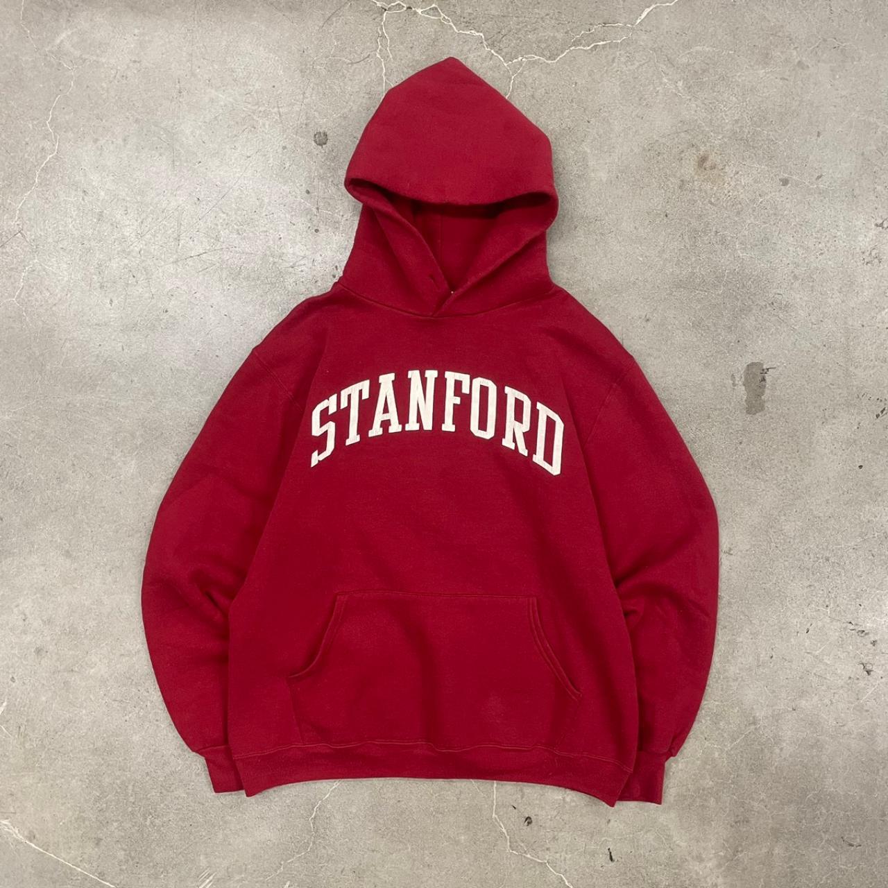 80s Stanford Hoodie Rare Made Usa College University - Depop