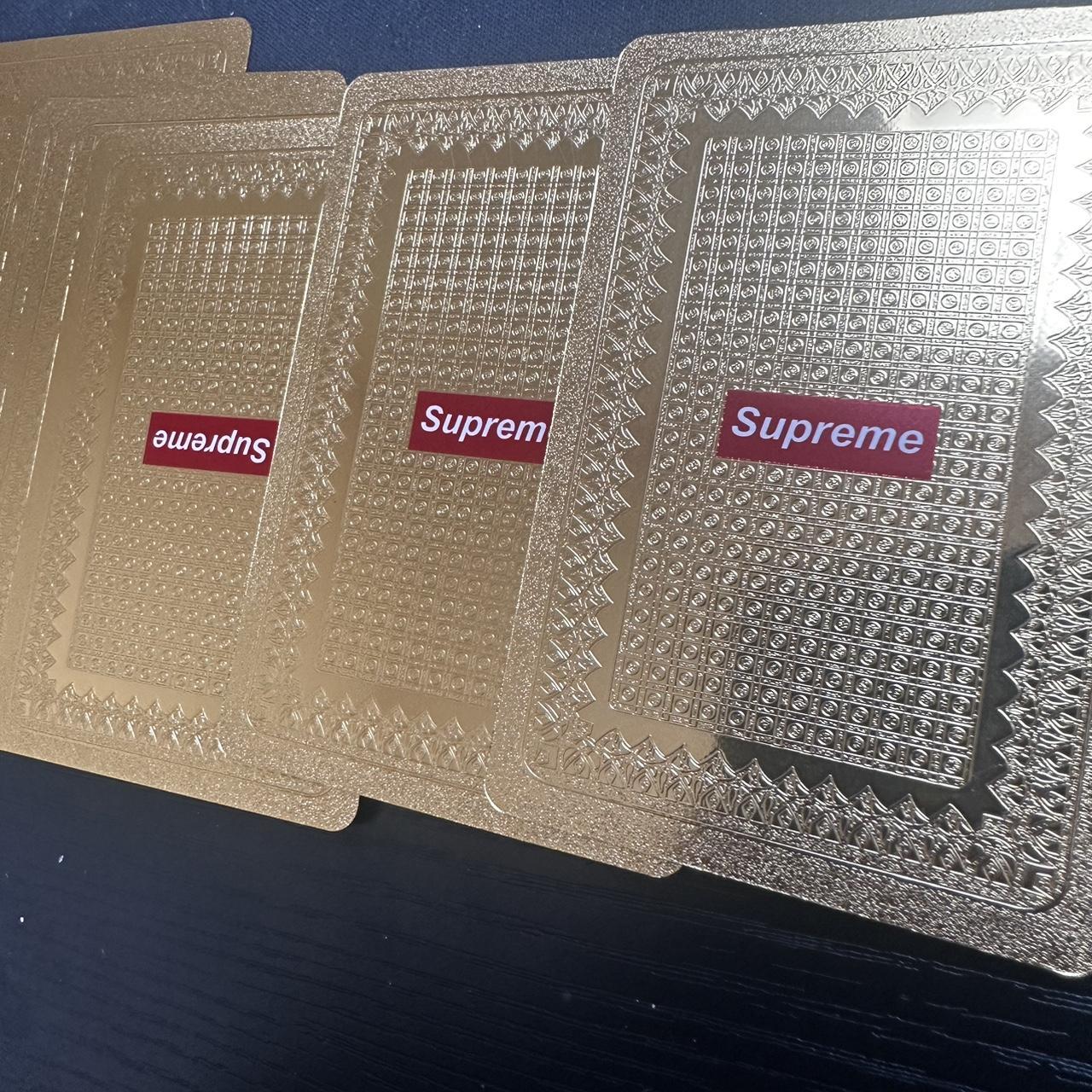 Gold Supreme playing cards Great condition I play... - Depop