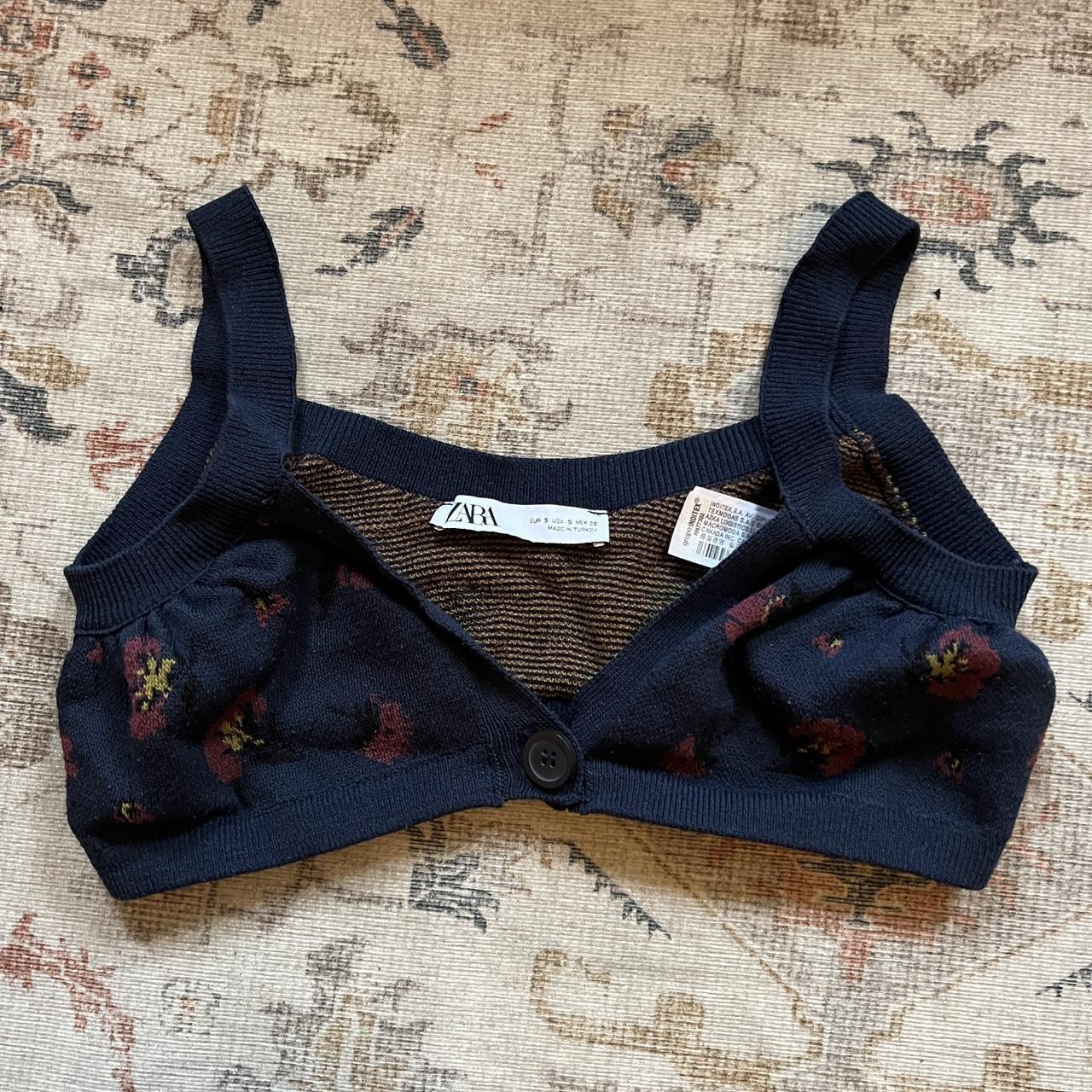 Zara floral bra top Depop