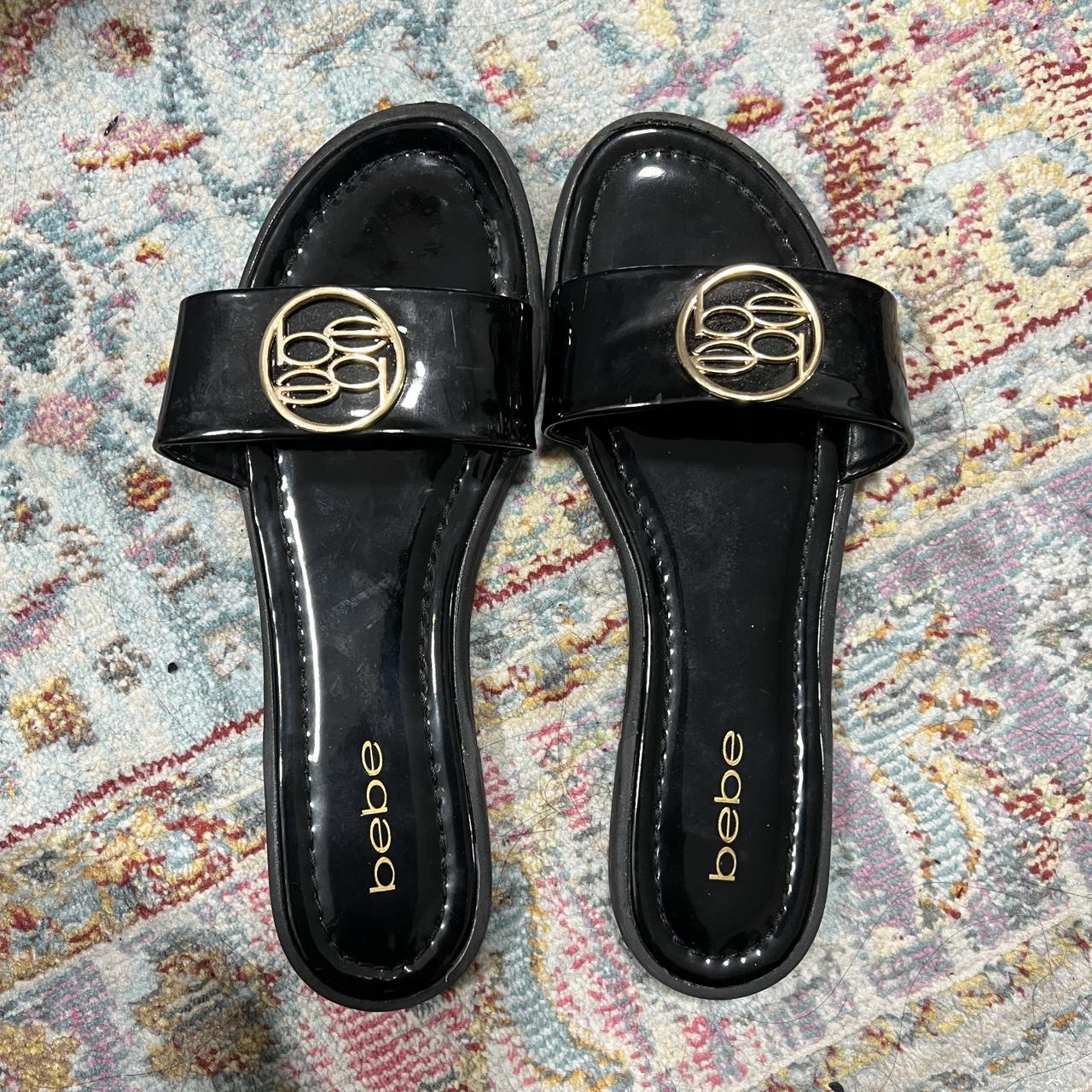 Bebe hot sale slides black