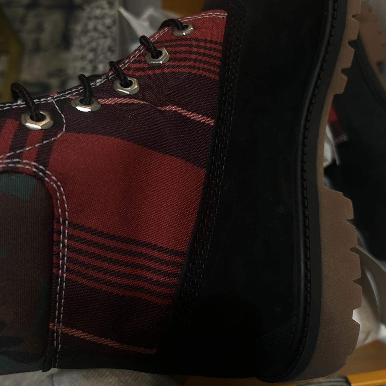 Burgundy and black clearance timberlands