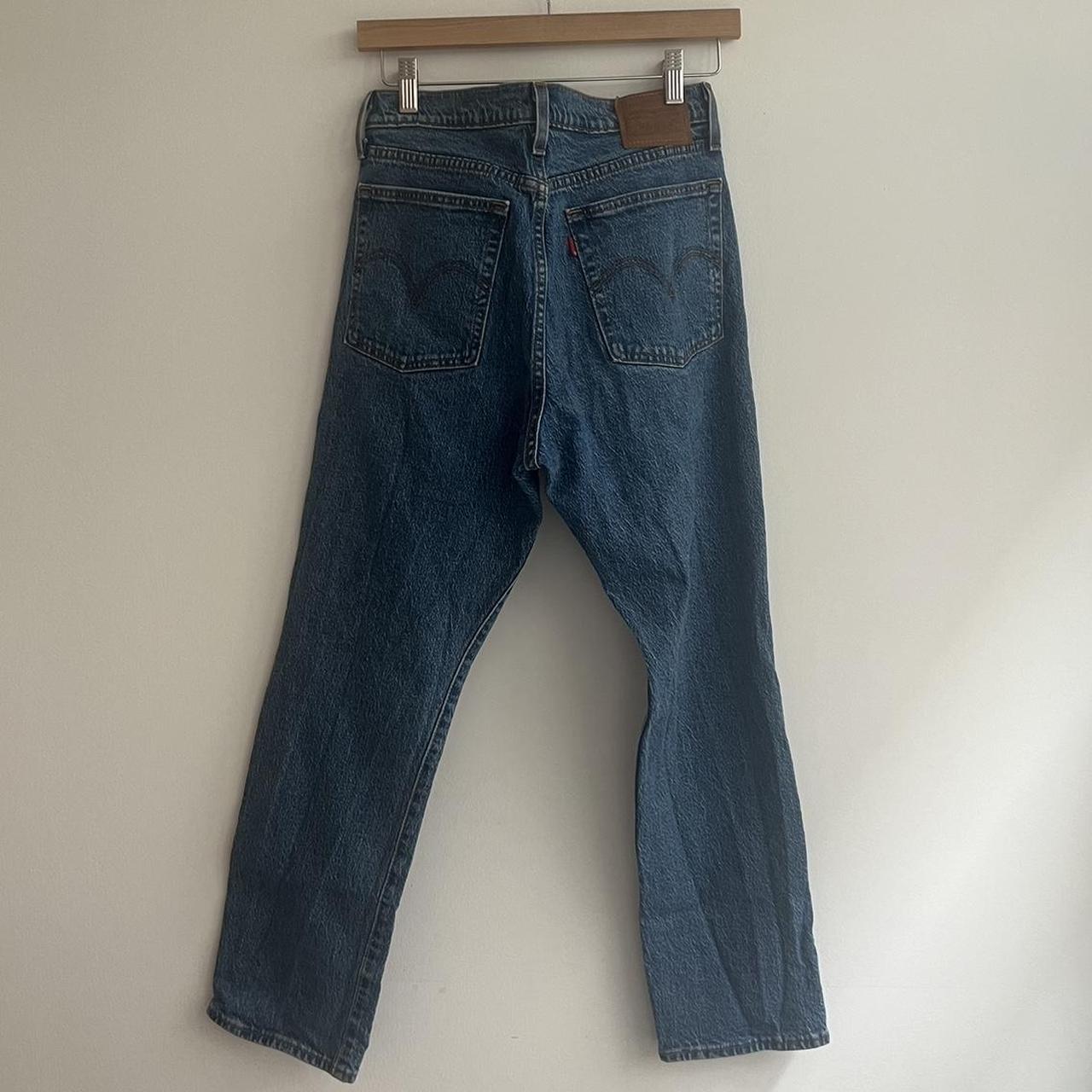 Levi’s Wedgie Straight Jeans -Medium wash -button... - Depop