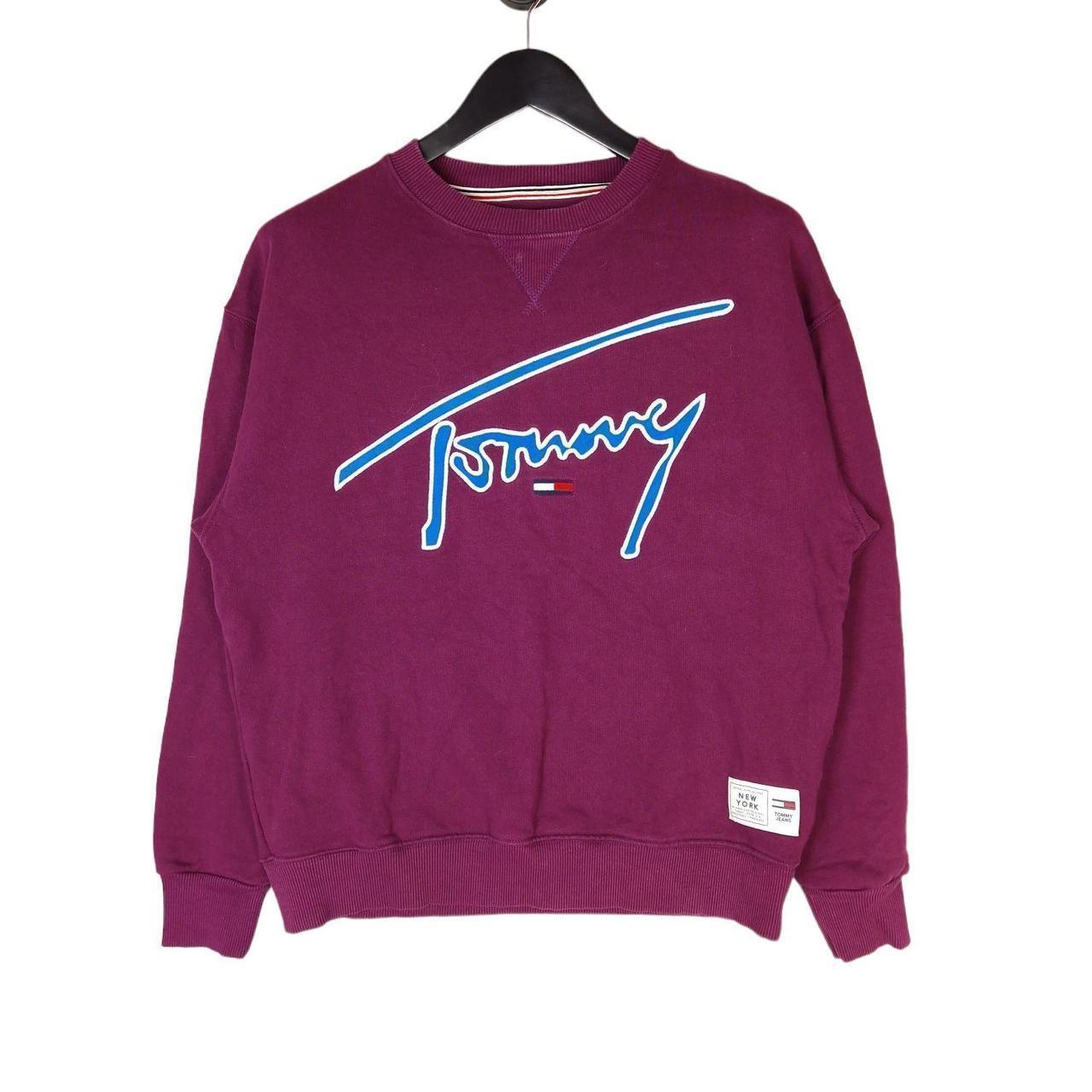 Tommy hilfiger purple sweatshirt sale