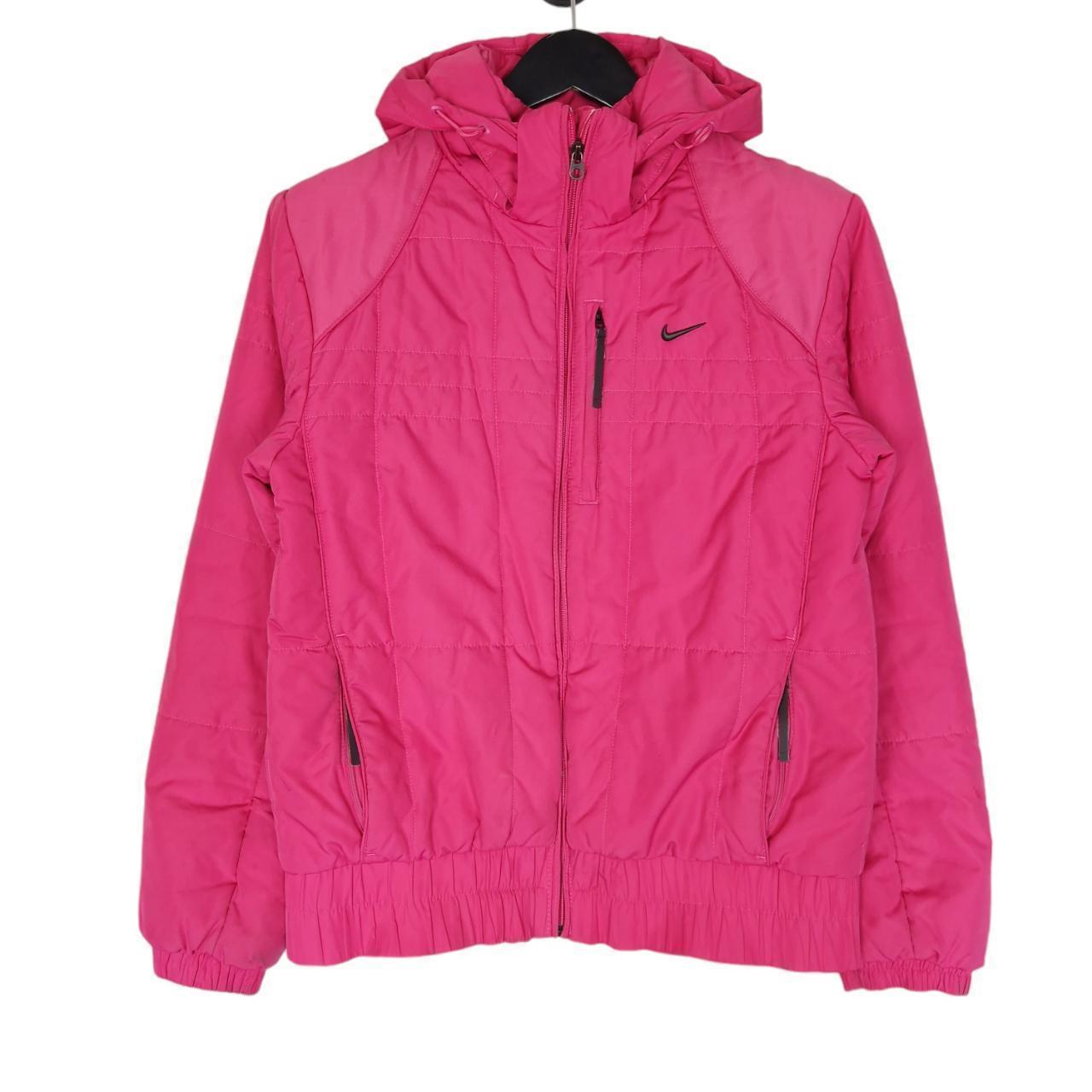 Pink nike puffer jacket best sale