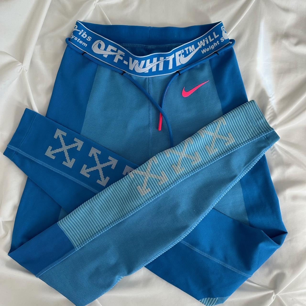 Off white x top nike blue leggings