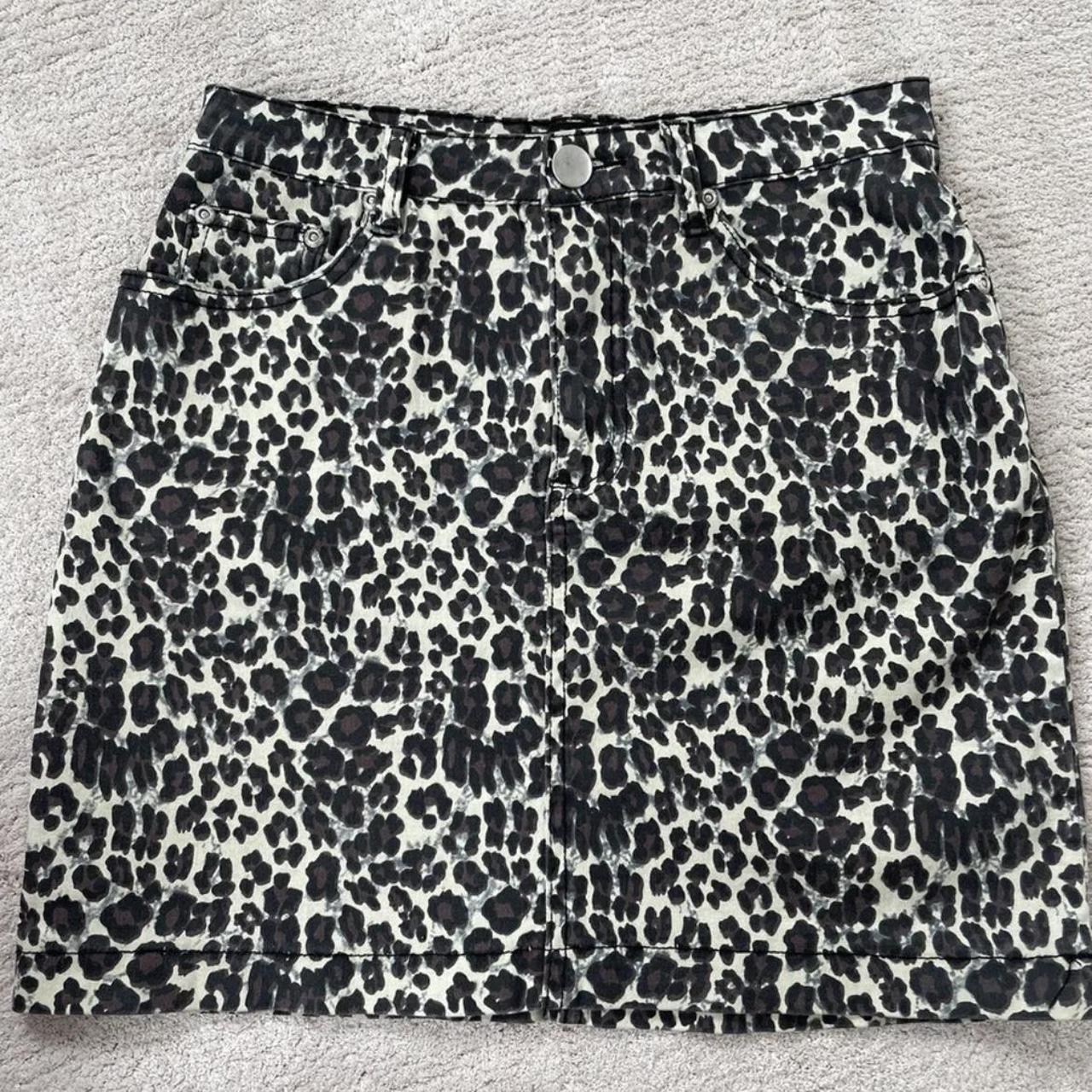 PrettyLittleThing Leopard Mini Skirt UK 10 Skirt. Depop