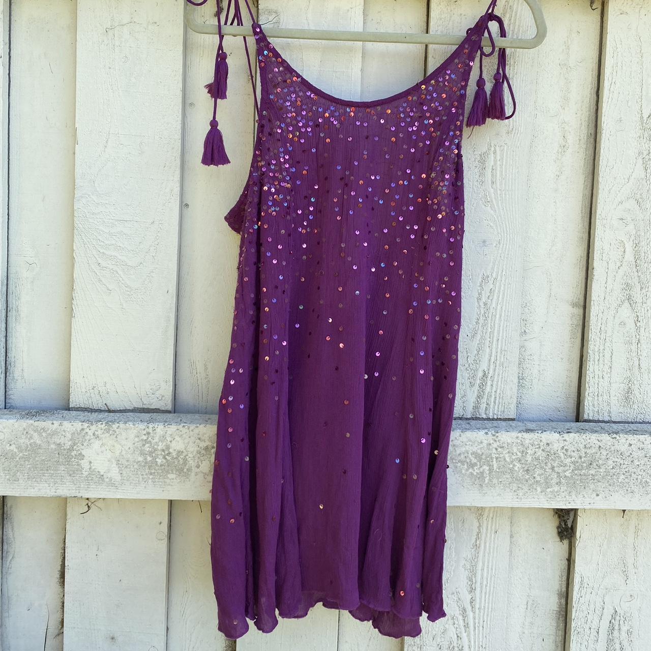 Free People Women's Purple Dress | Depop