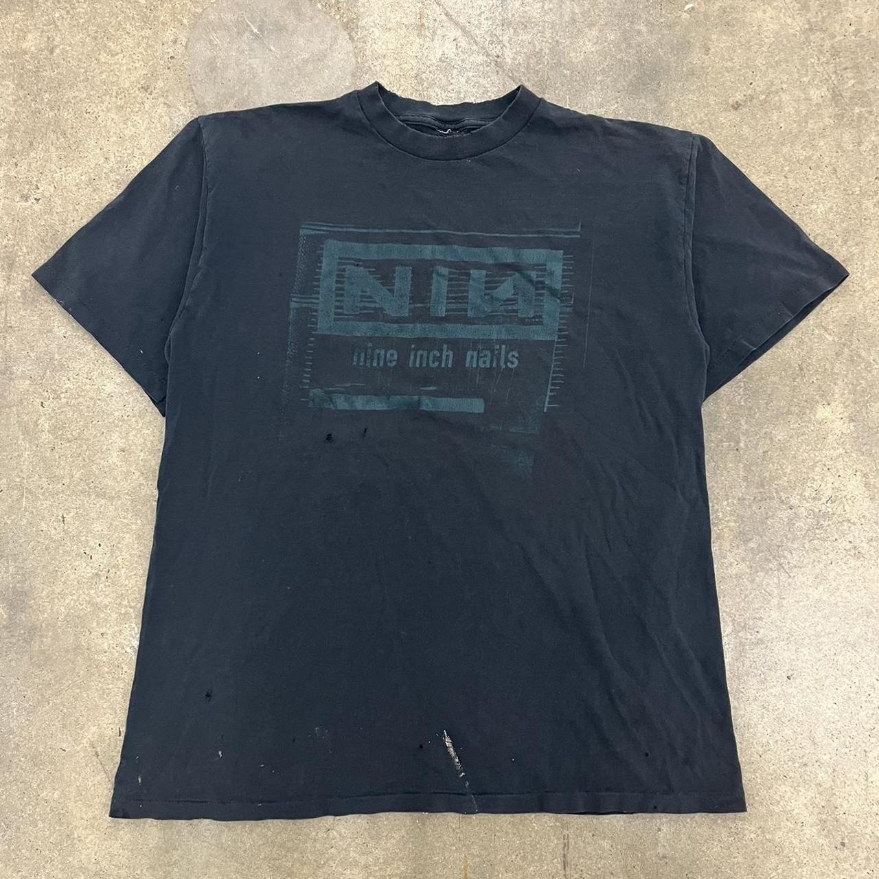 Vintage 90's Nine Inch Nails Nothing T-shirt Size XL... - Depop